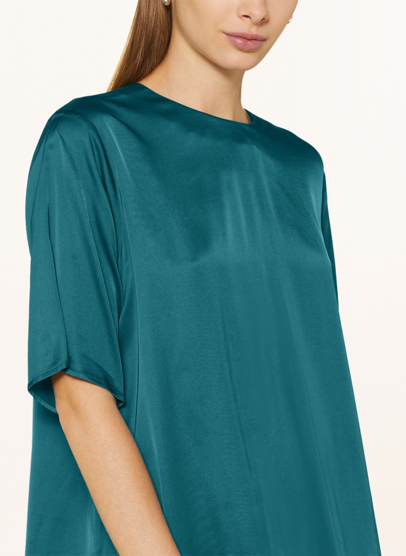 SAMSØE  SAMSØE Shirt blouse DENISE in satin, Color: TEAL (Image 4)