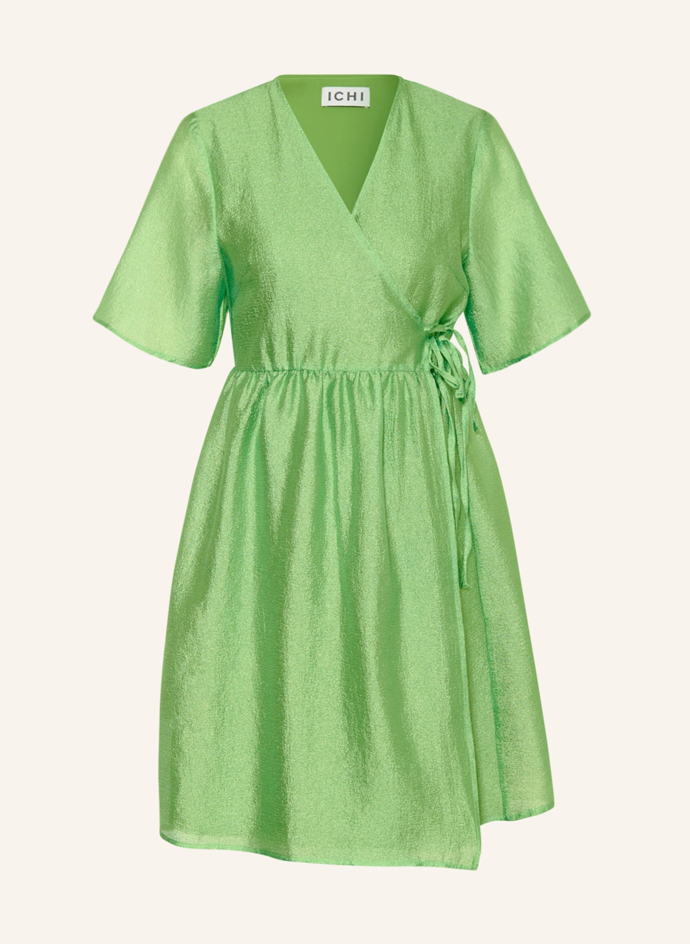 ICHI Wrap dress IXEKENE, Color: GREEN (Image 1)