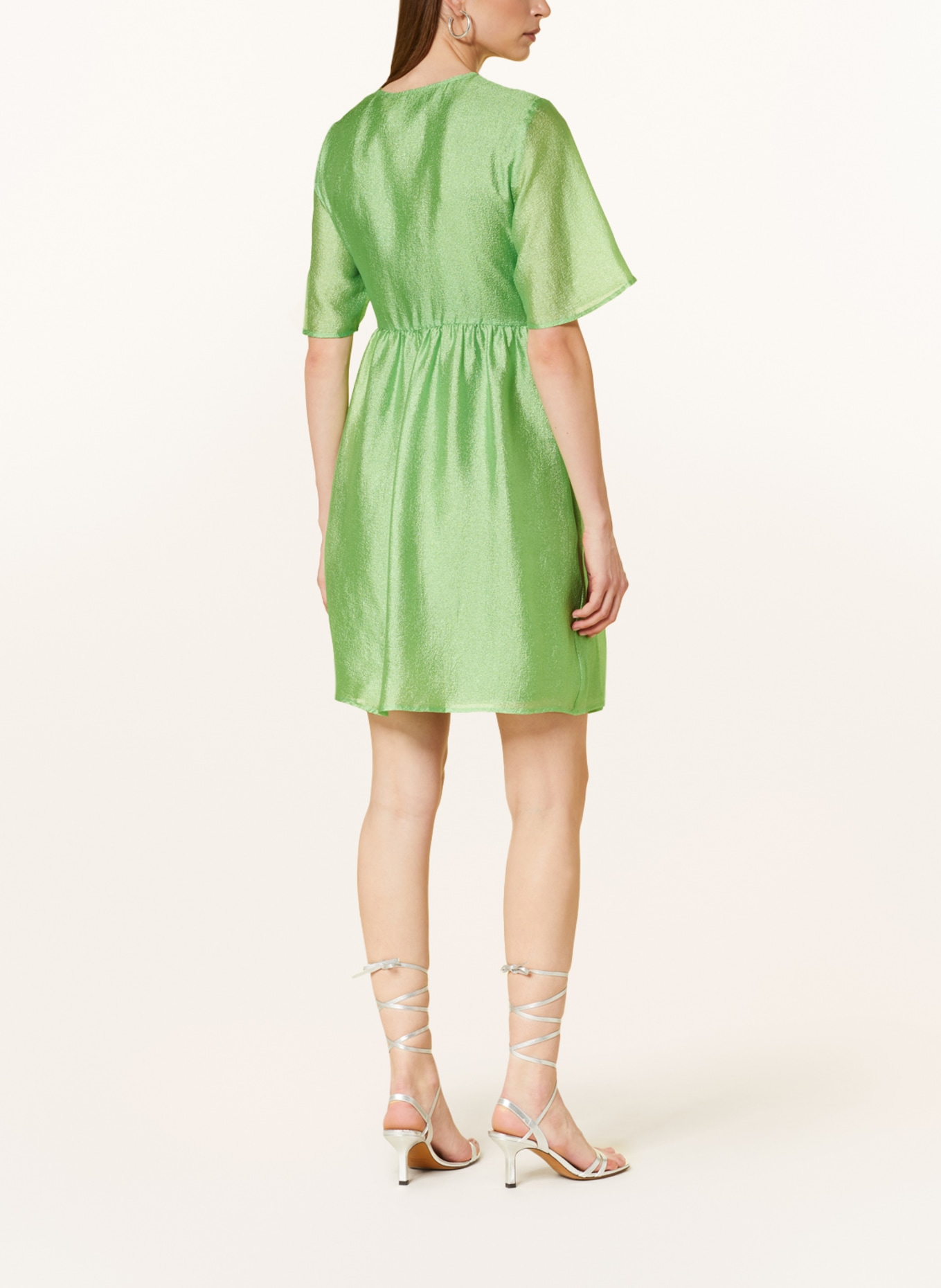 ICHI Wrap dress IXEKENE, Color: GREEN (Image 3)