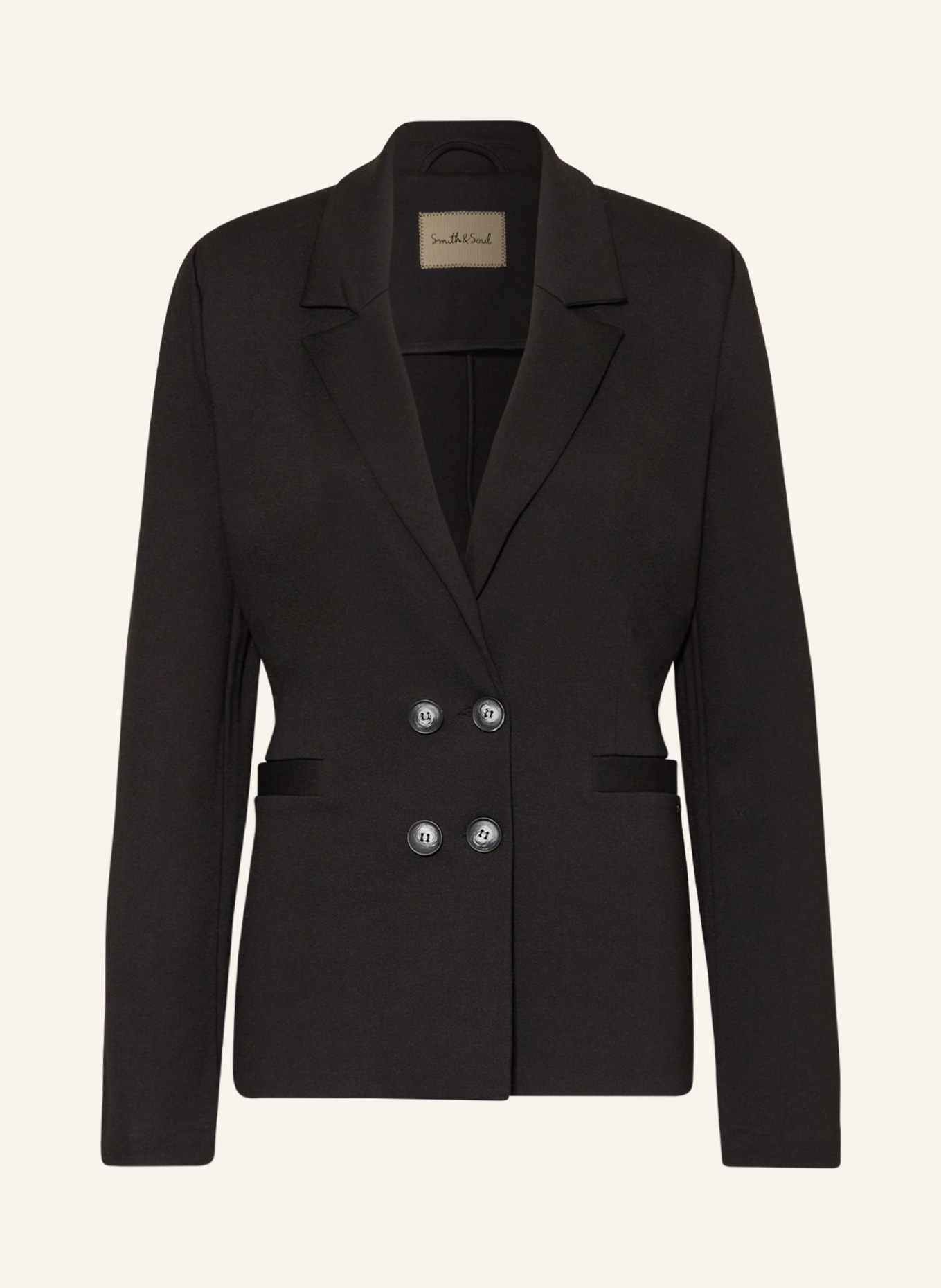 Smith & Soul Jersey blazer, Color: BLACK (Image 1)