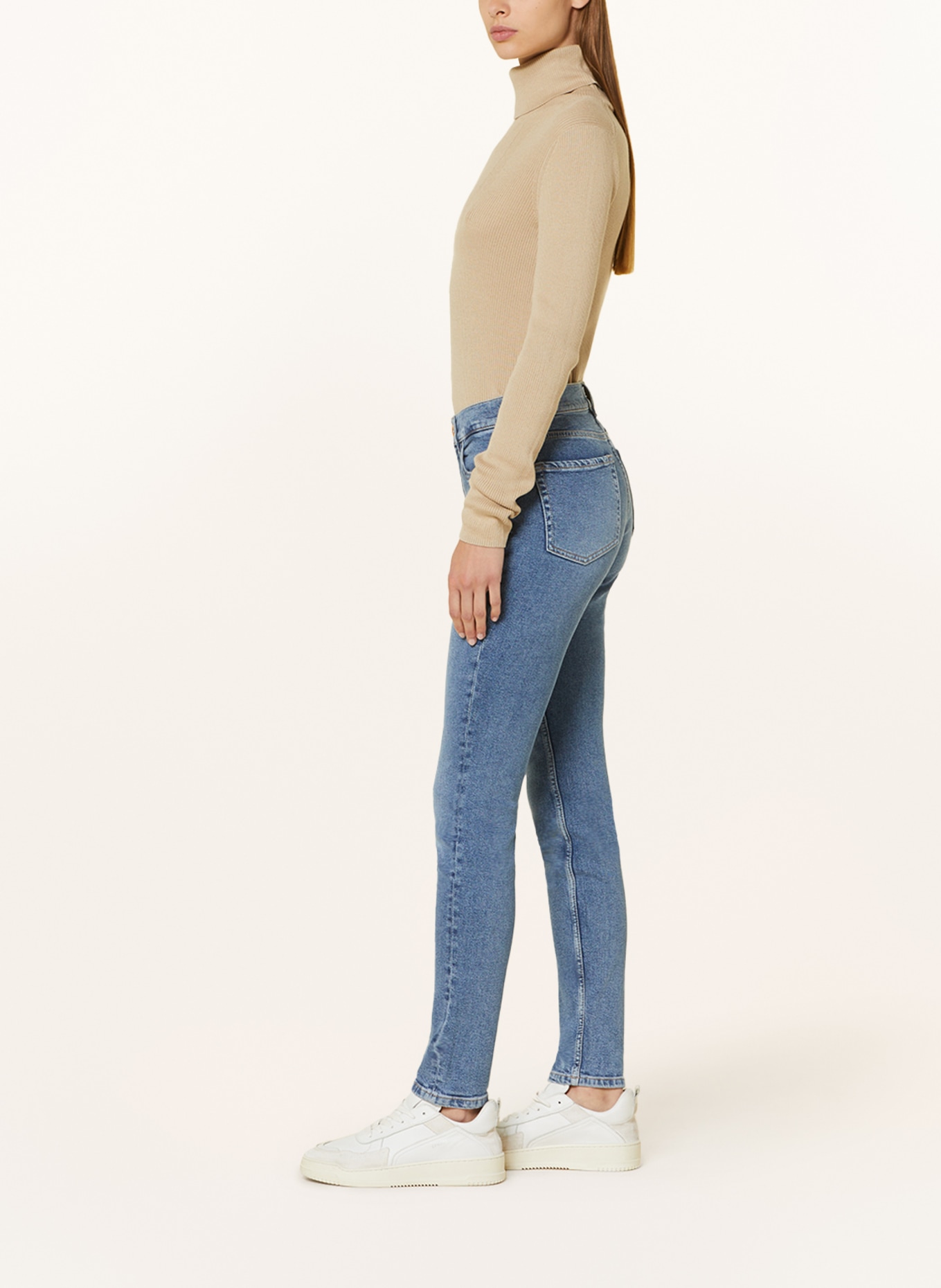 Marc O'Polo Skinny Jeans SKARA HIGH, Farbe: 015 Authentic mid sea blue wash (Bild 4)