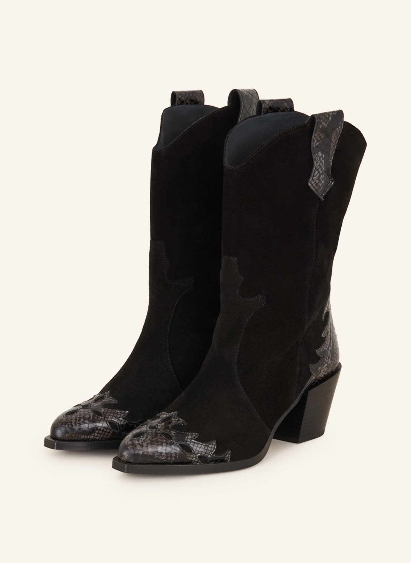 MRS & HUGS Cowboy boots, Color: BLACK (Image 1)