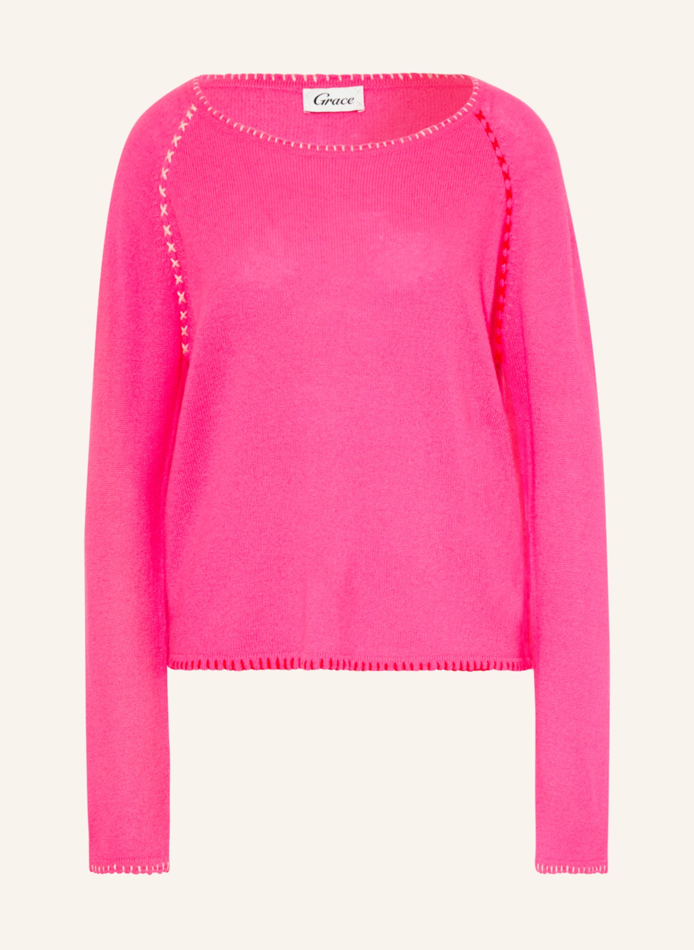 Grace Sweater, Color: NEON PINK (Image 1)