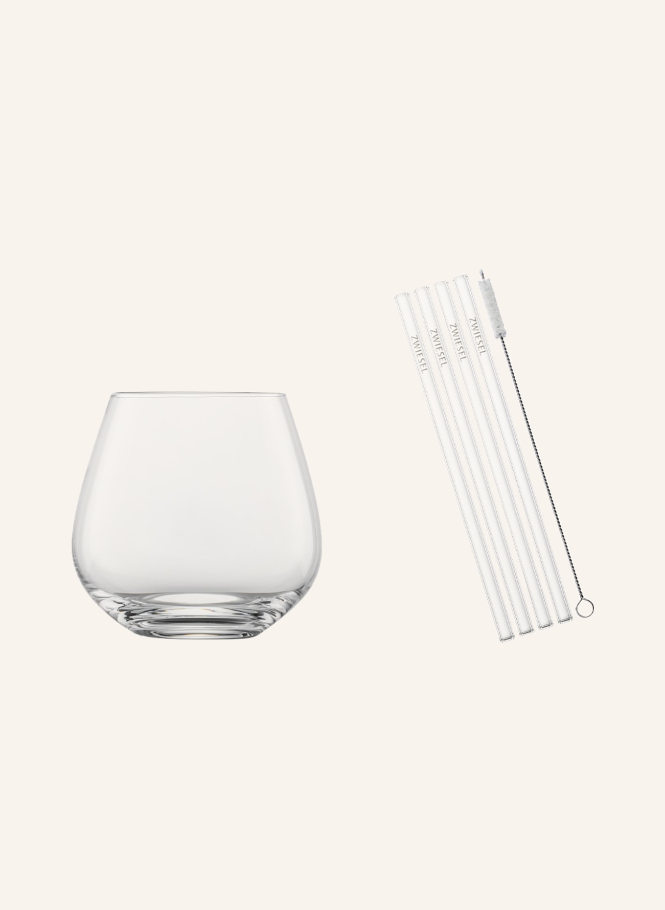 SCHOTT ZWIESEL Set of 4 drinking glasses HAPPY HOURS with straws, Color: WHITE (Image 2)