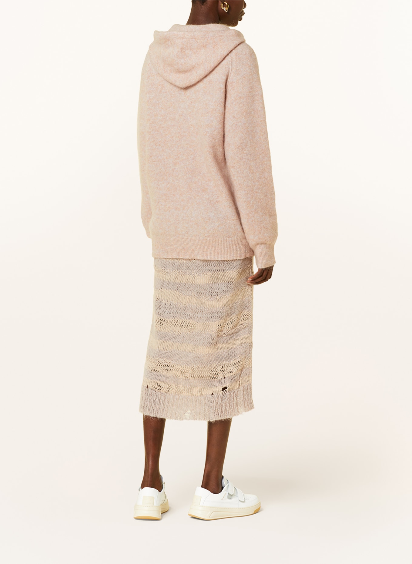 Acne Studios Knit hoodie with mohair, Color: ROSE (Image 3)