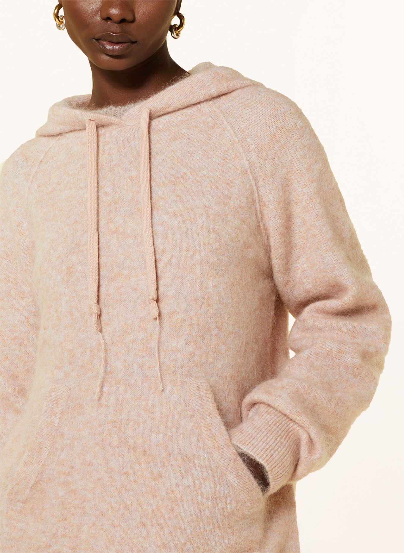 Acne Studios Knit hoodie with mohair, Color: ROSE (Image 5)