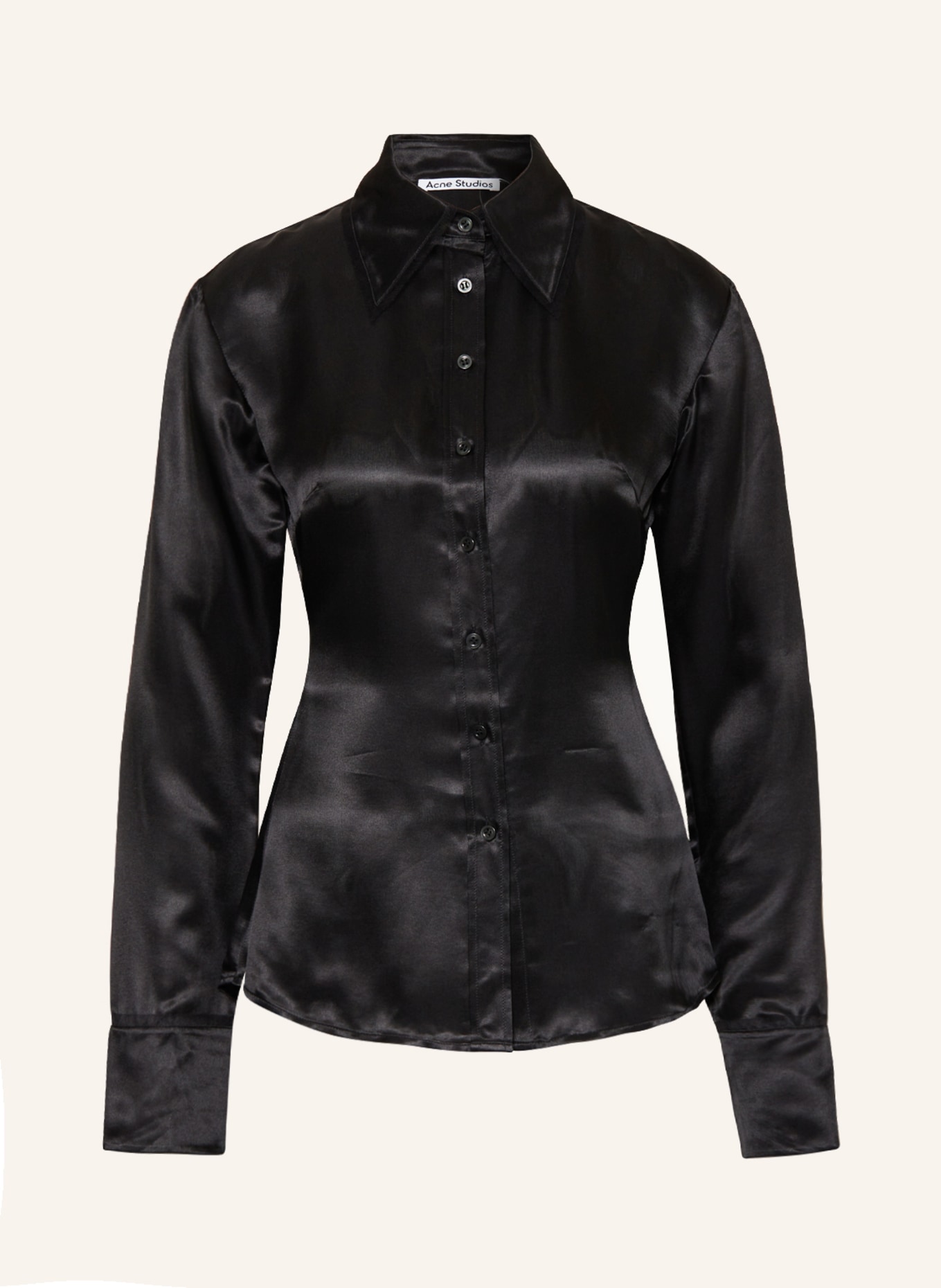 Acne Studios Satin shirt blouse, Color: BLACK (Image 1)
