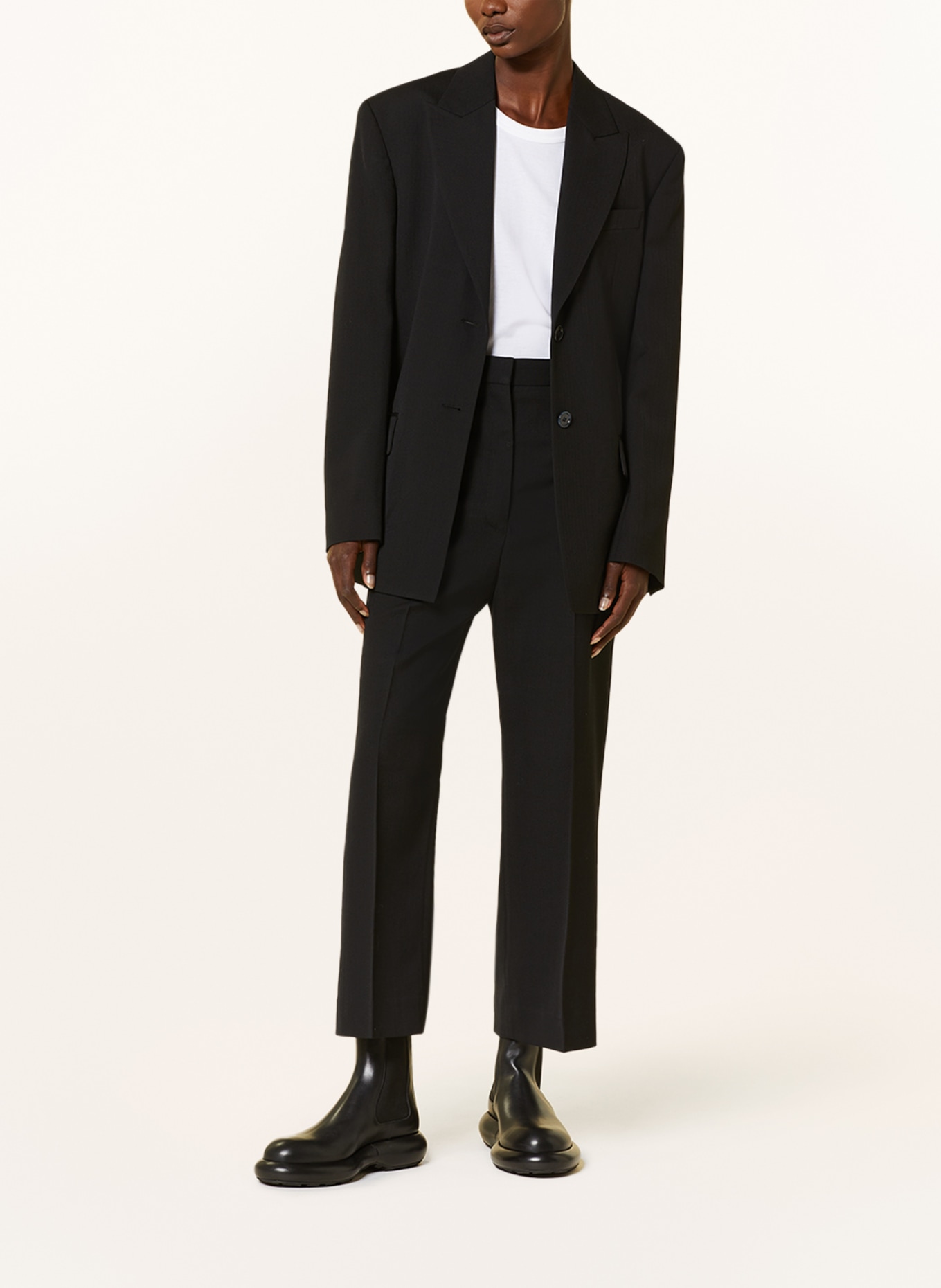 Acne Studios Trousers with cropped leg length, Color: BLACK (Image 2)