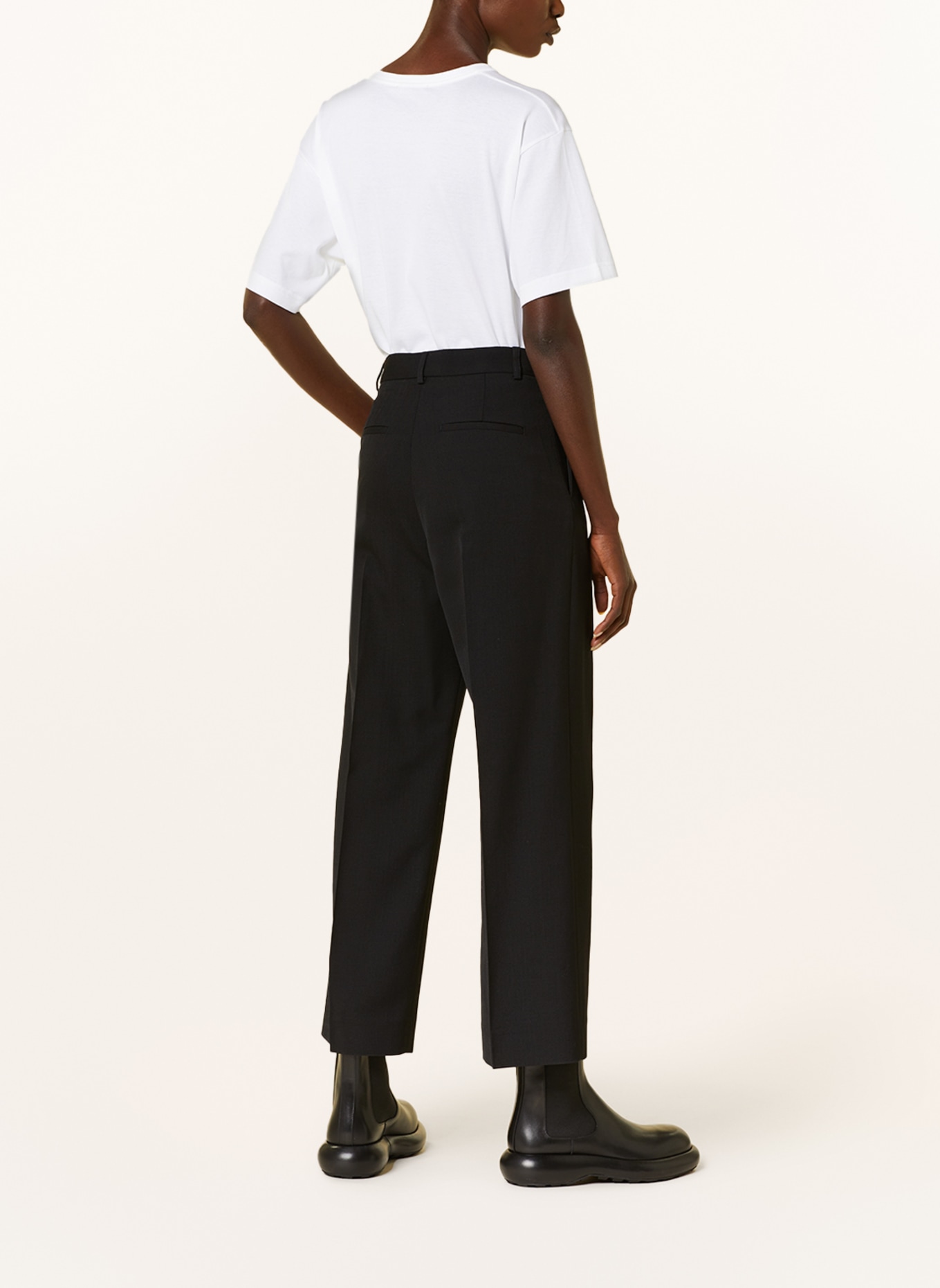 Acne Studios Trousers with cropped leg length, Color: BLACK (Image 3)