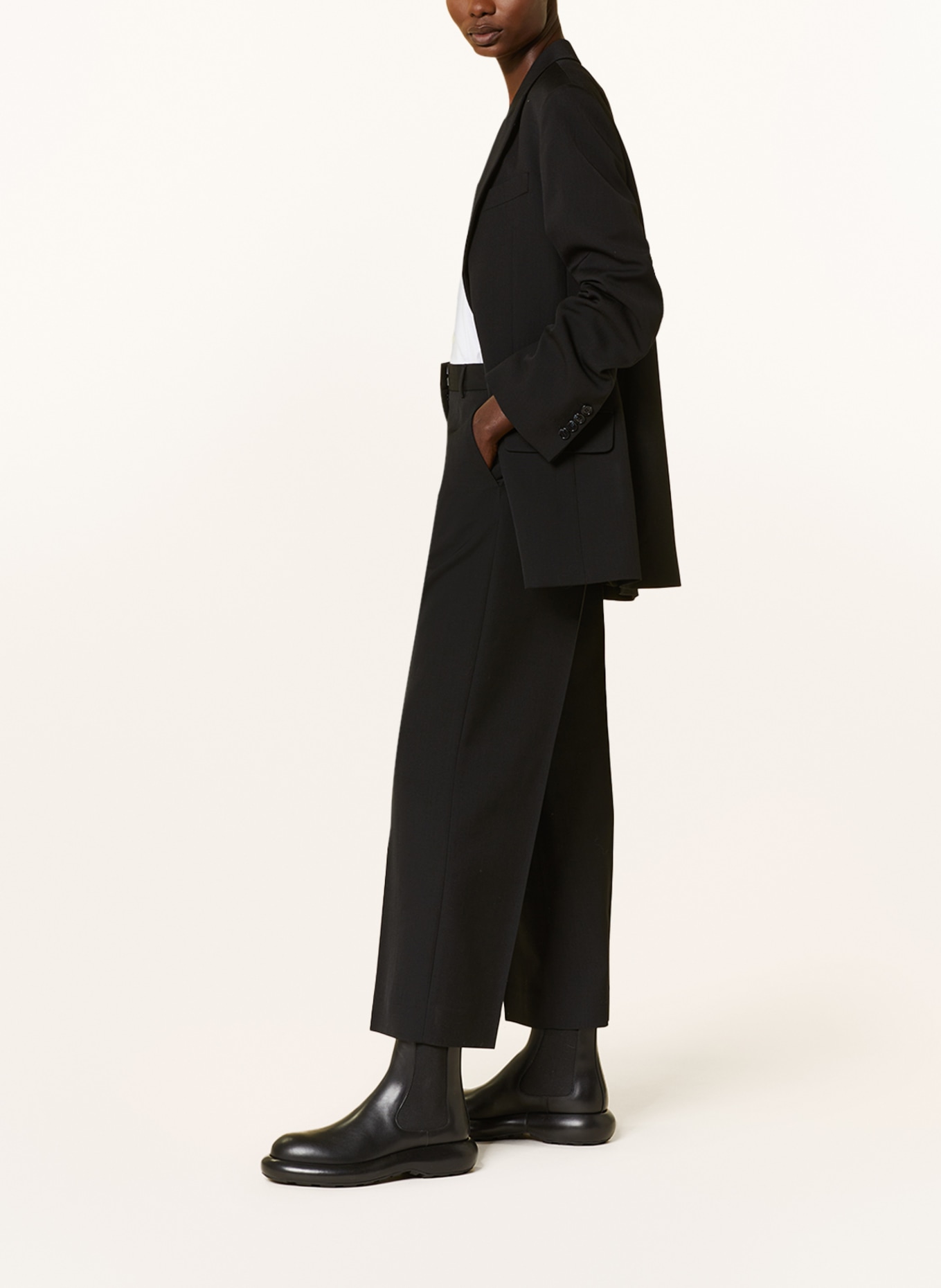 Acne Studios Trousers with cropped leg length, Color: BLACK (Image 4)