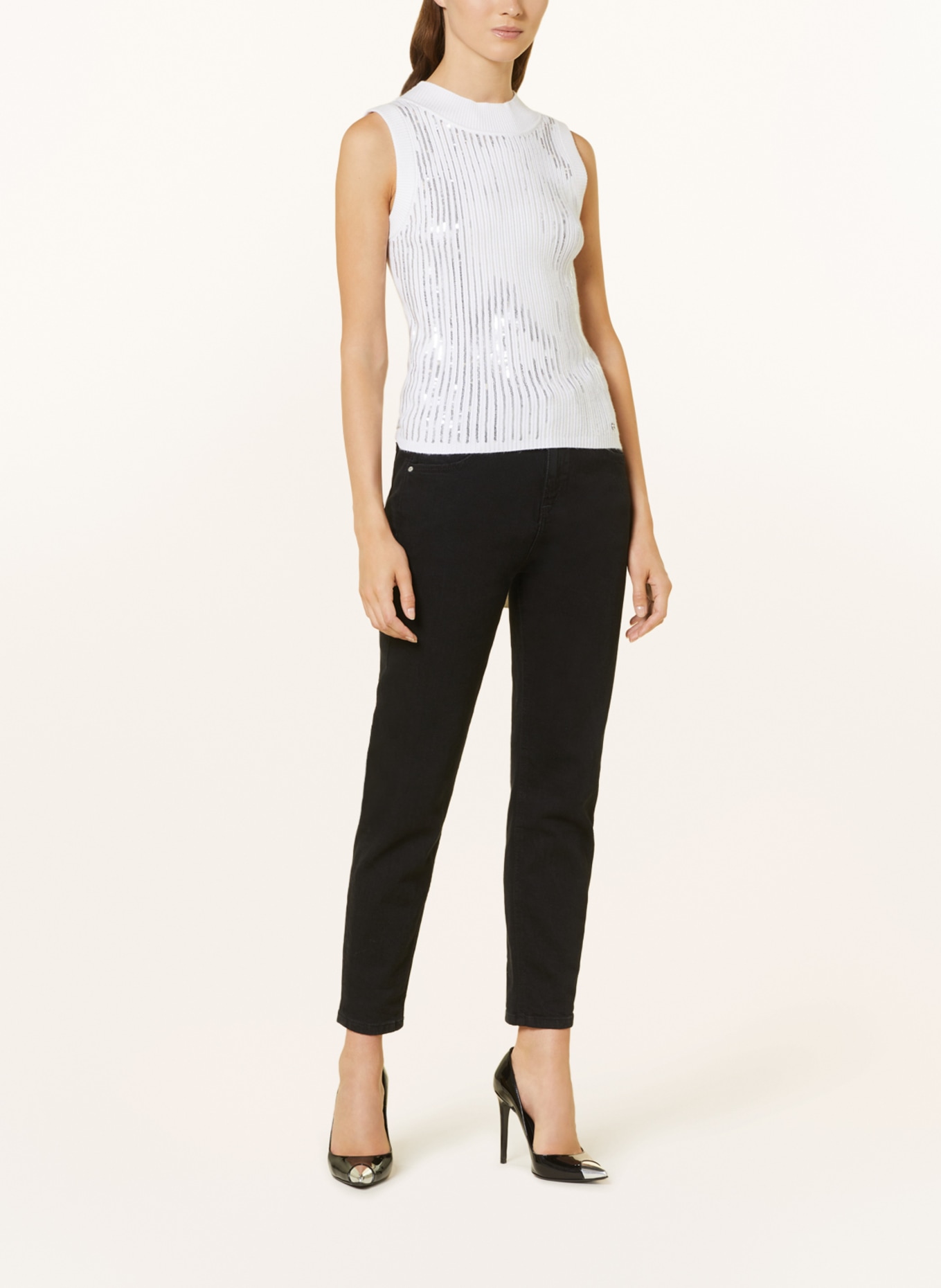 GUESS Knit top VIVIAN with sequins, Color: CREAM (Image 2)