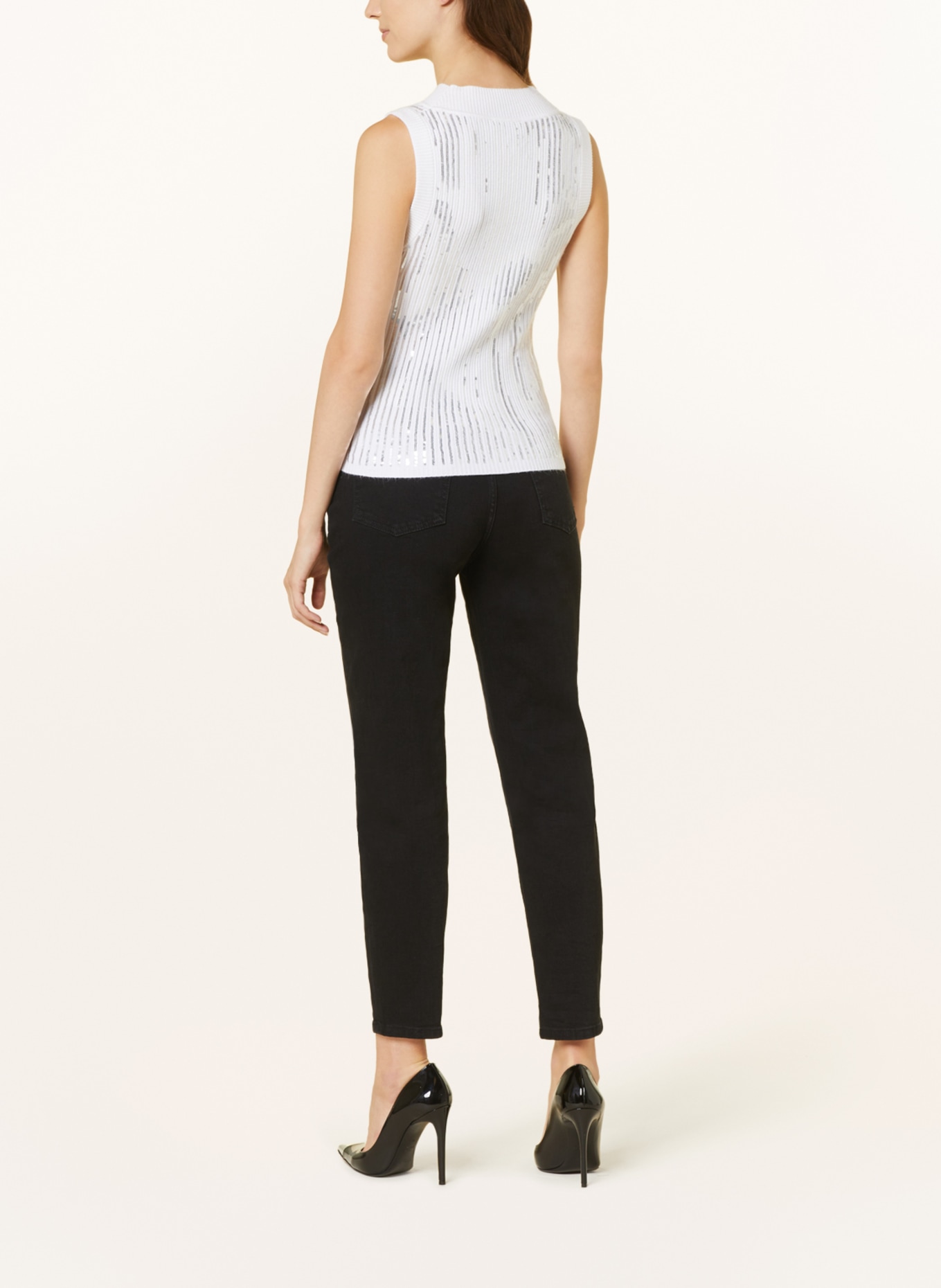 GUESS Knit top VIVIAN with sequins, Color: CREAM (Image 3)