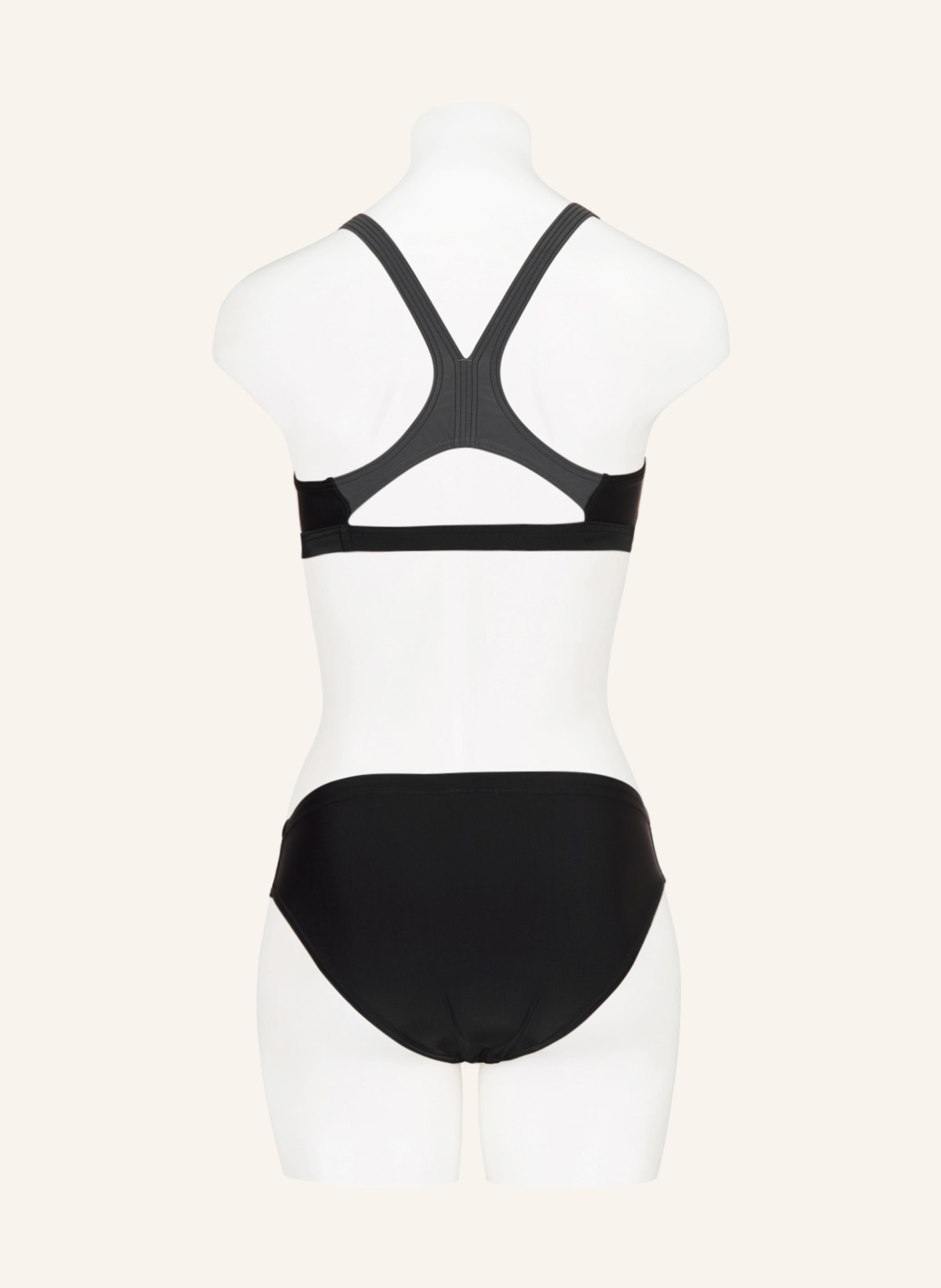 arena Bralette bikini THREEFOLD with UV protection 50+, Color: BLACK/ WHITE/ DARK YELLOW (Image 3)