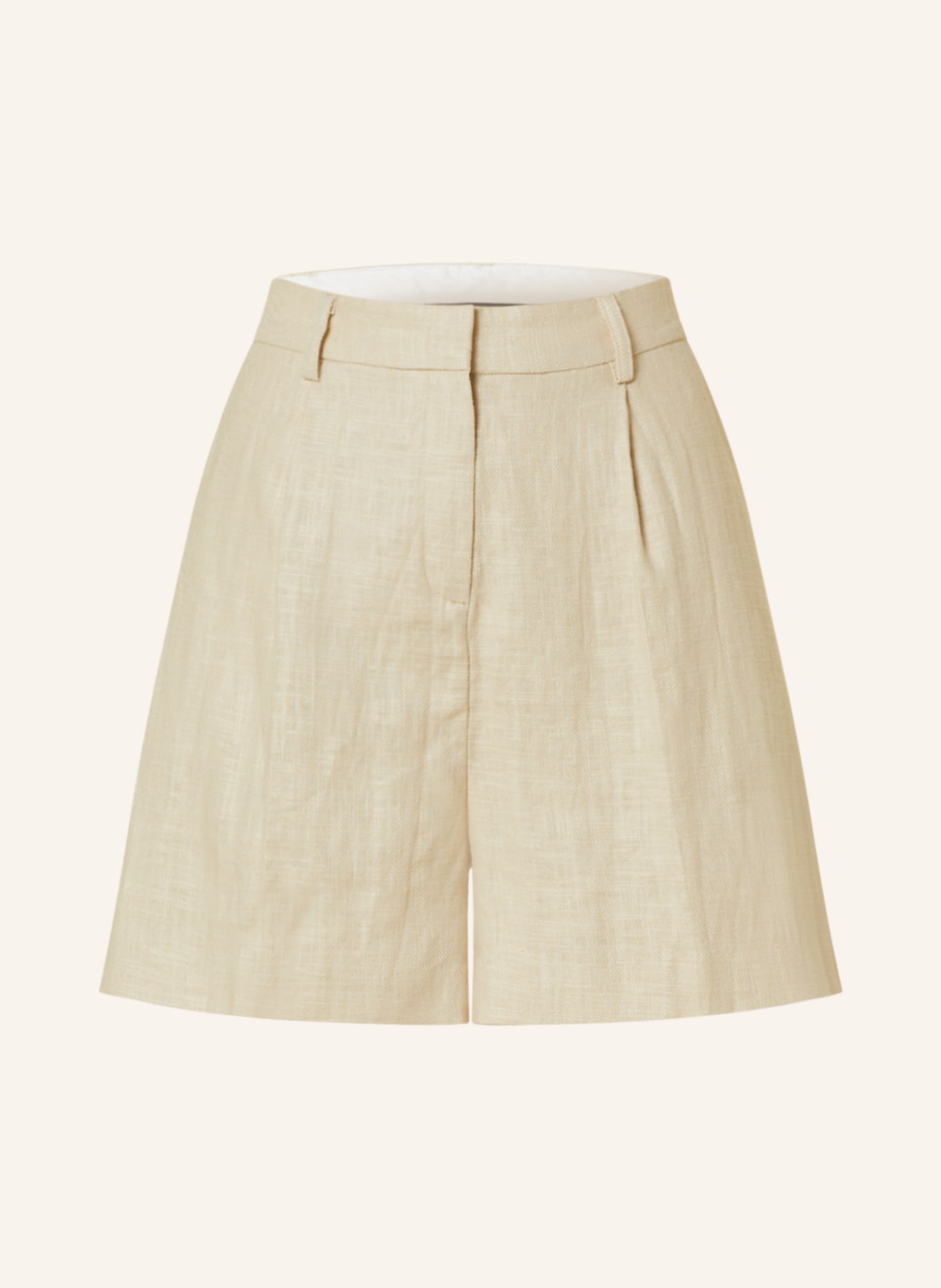 NEO NOIR Linen shorts SEGA, Color: ECRU (Image 1)