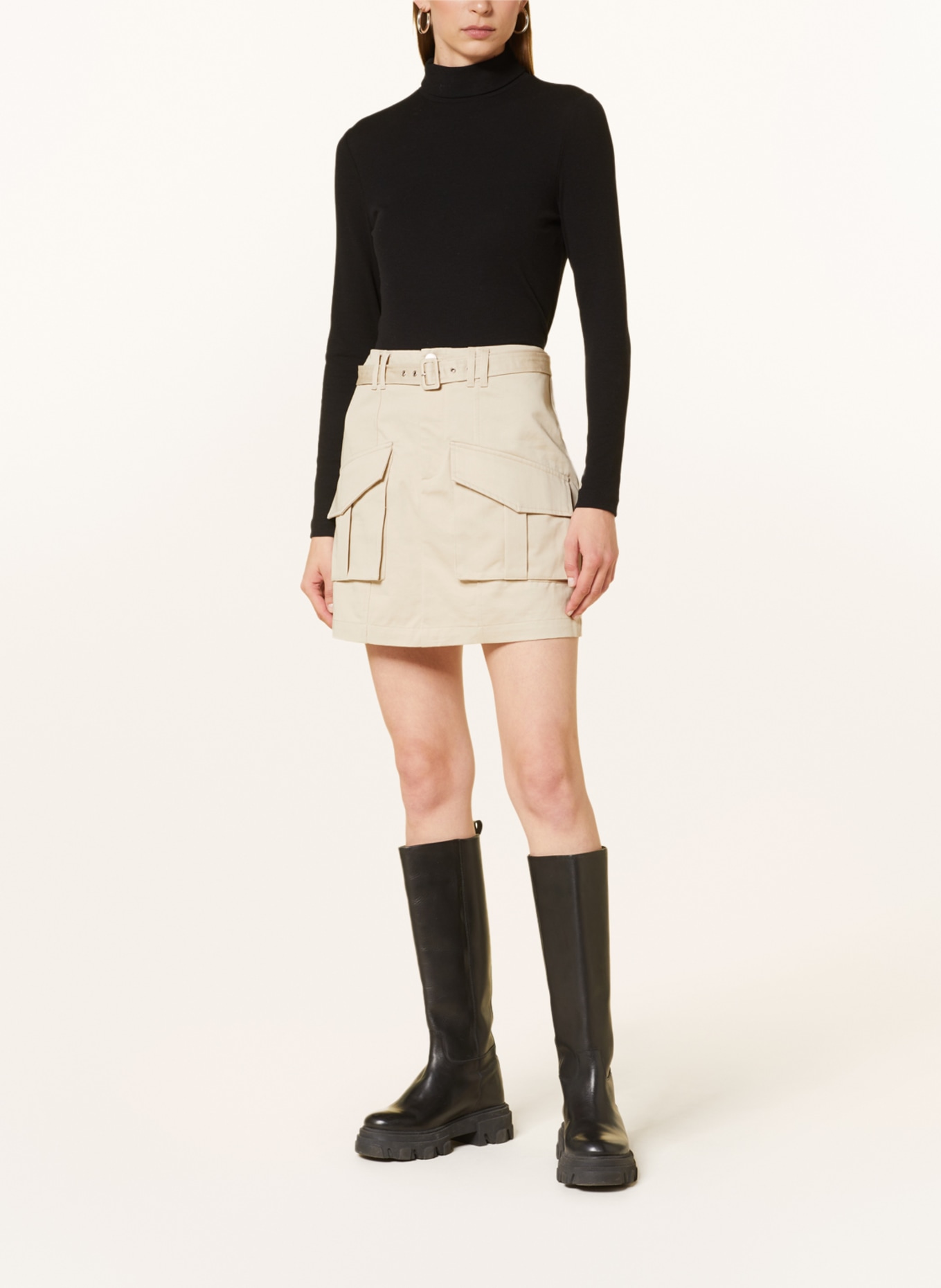NEO NOIR Skirt LAYKEN, Color: BEIGE (Image 2)