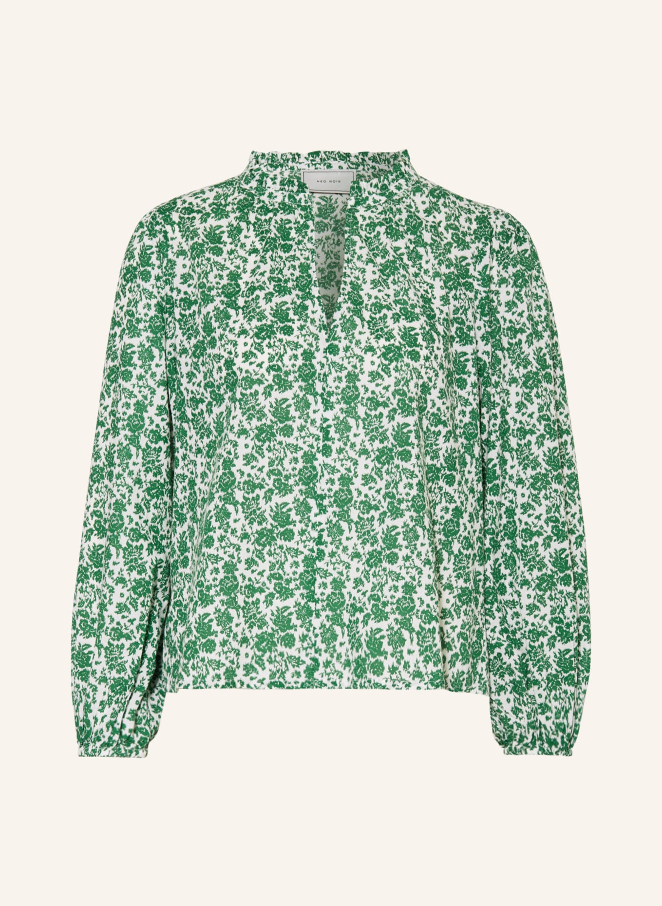 NEO NOIR Shirt blouse ANETT, Color: WHITE/ GREEN (Image 1)