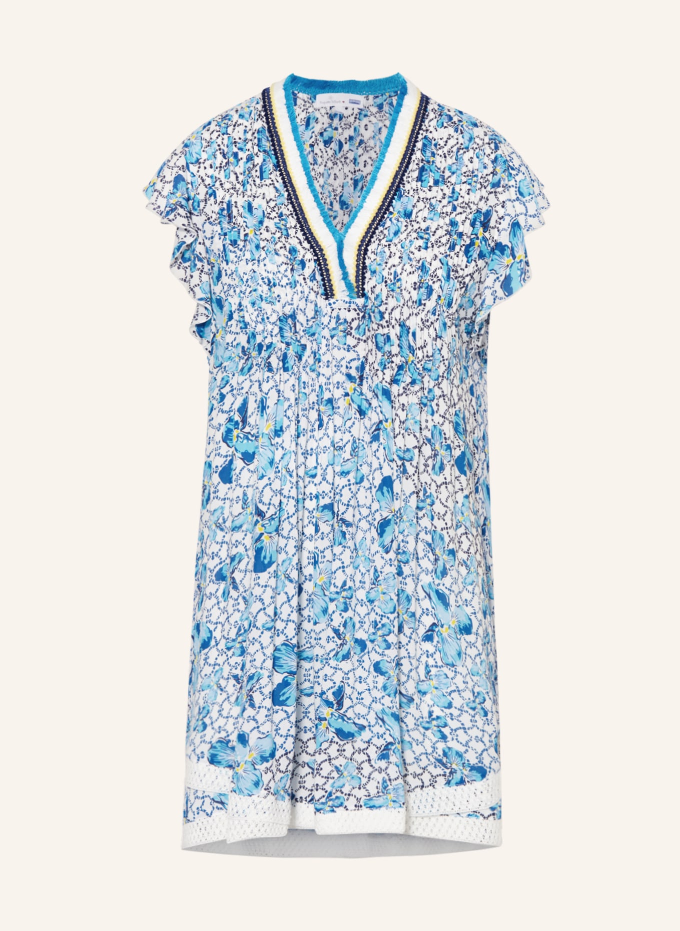 VILEBREQUIN Beach dress SASHA, Color: WHITE/ BLUE/ NEON BLUE (Image 1)