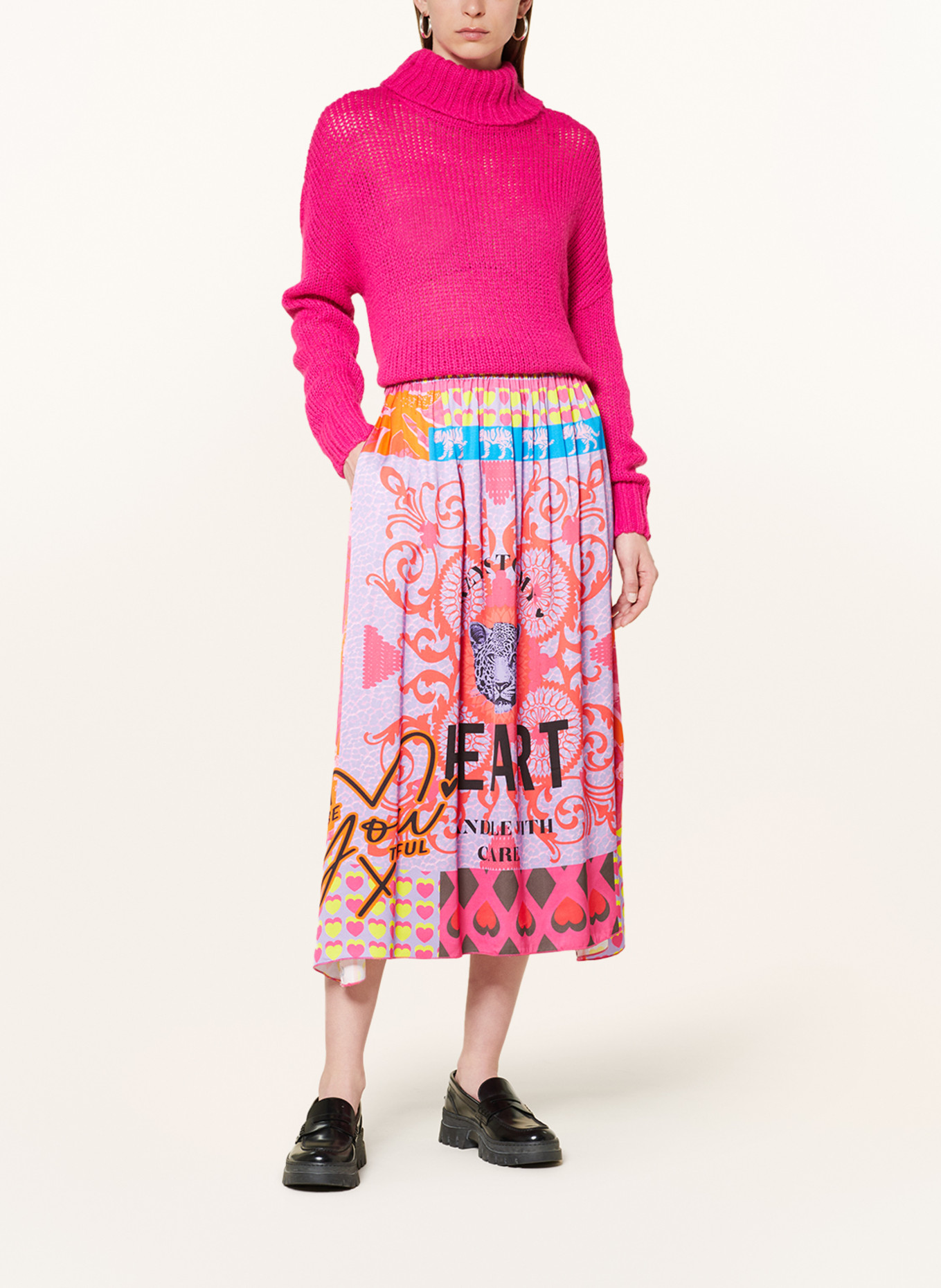 miss goodlife Satin skirt, Color: PINK/ PURPLE (Image 2)