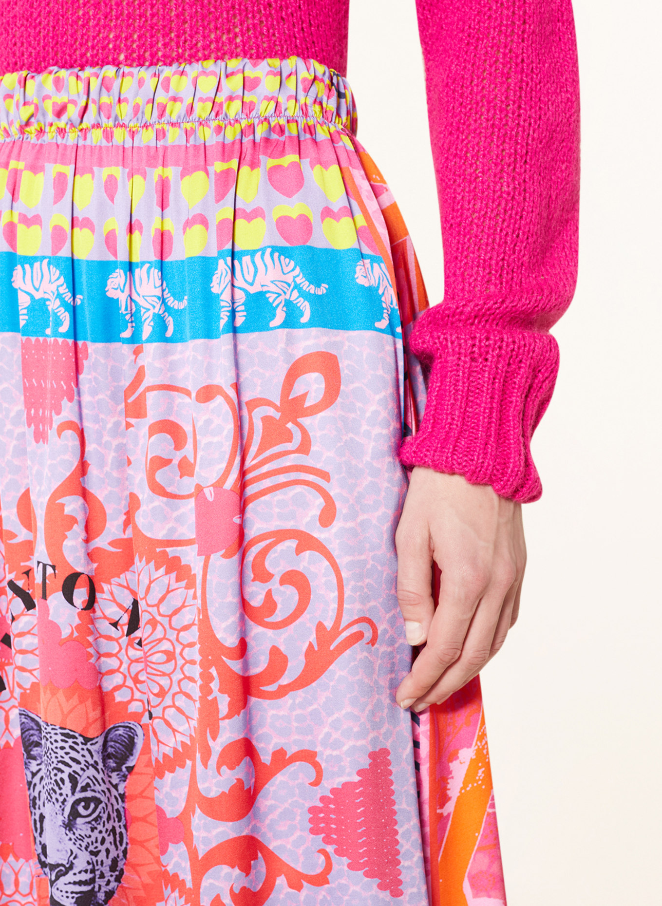 miss goodlife Satin skirt, Color: PINK/ PURPLE (Image 4)