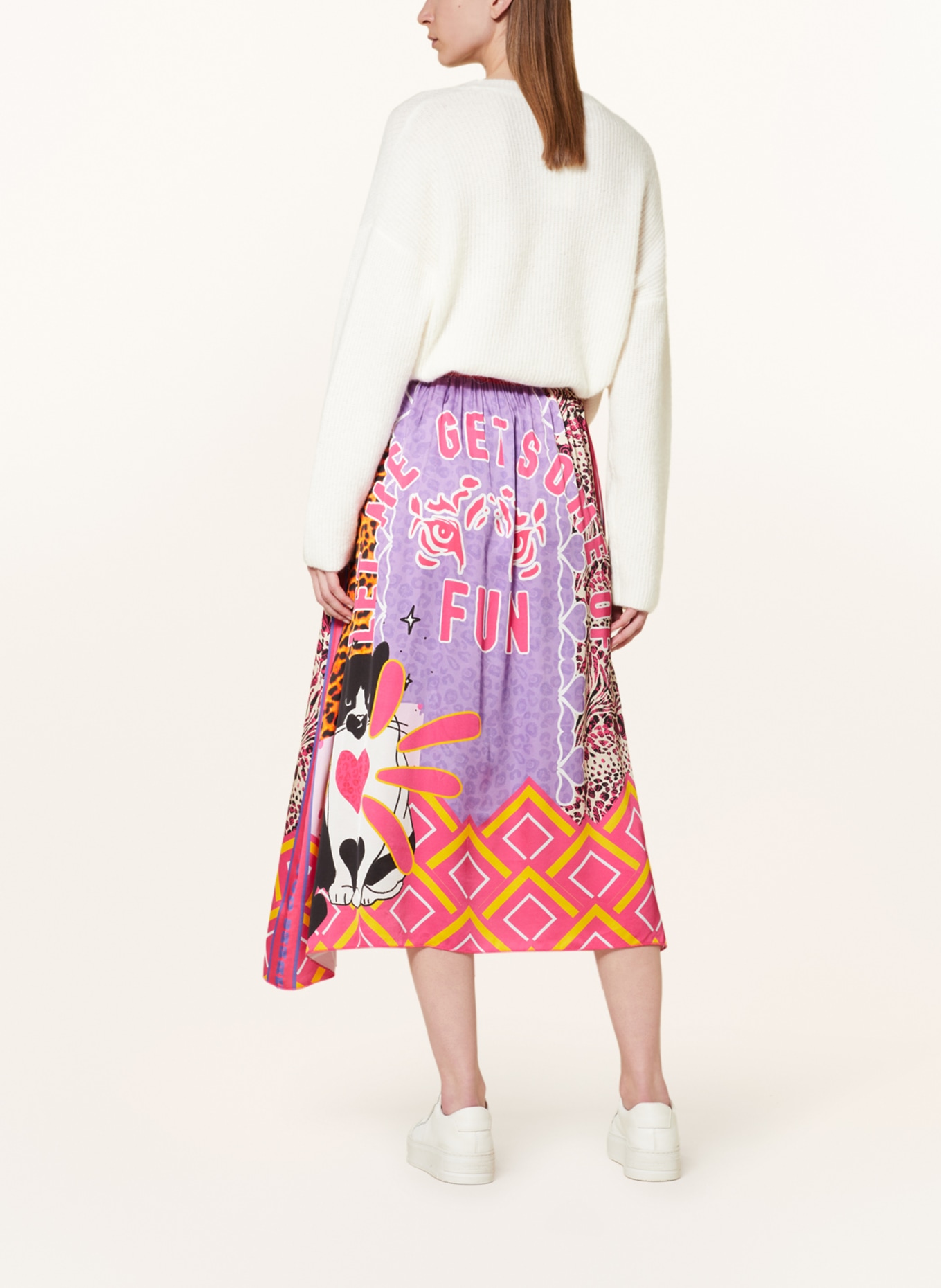 miss goodlife Satin skirt, Color: PINK/ PURPLE (Image 3)