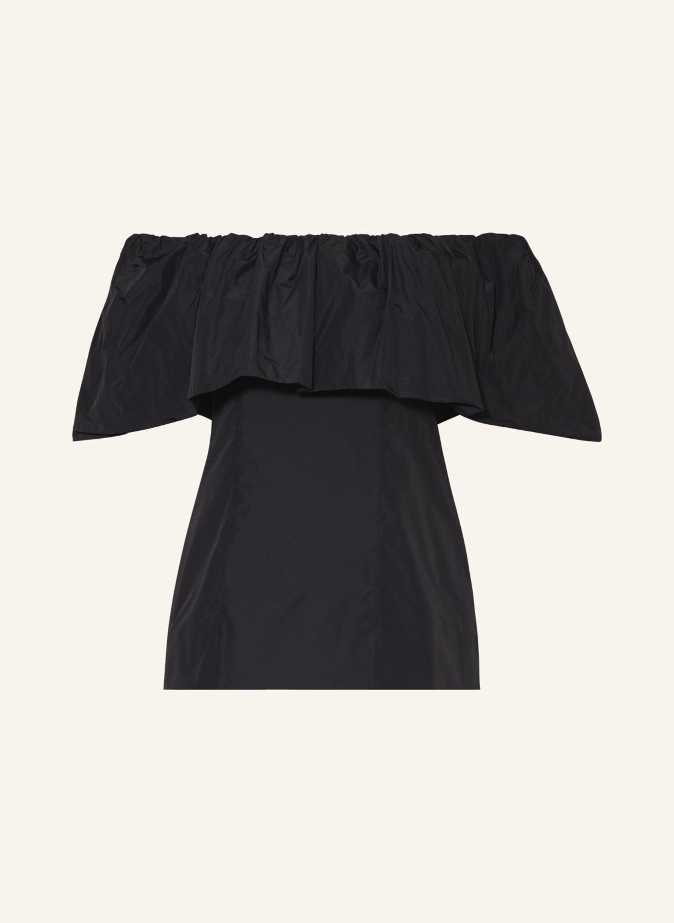 COS Off-shoulder top with frills, Color: BLACK (Image 1)