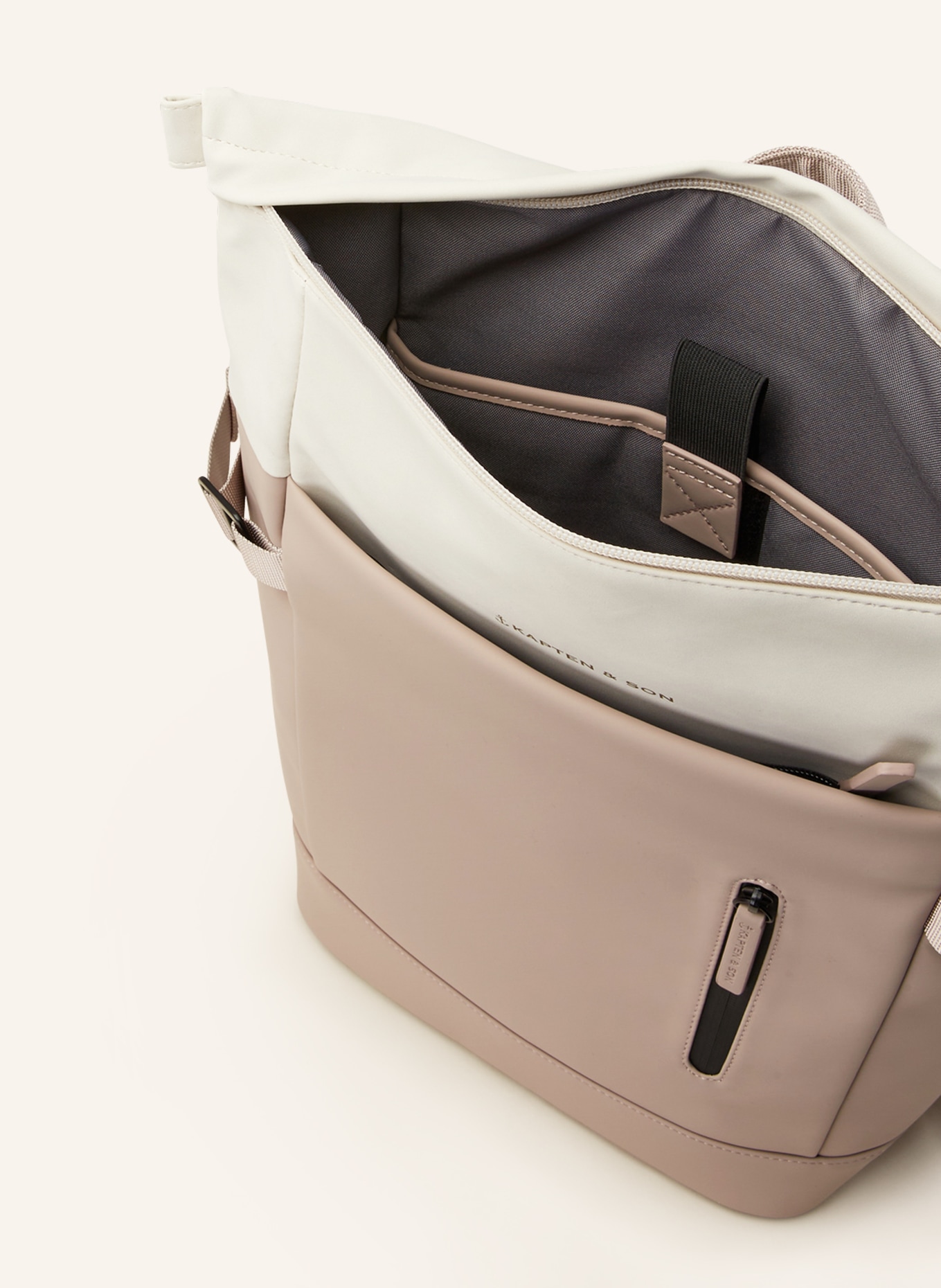 KAPTEN & SON Backpack AARHUS 14 l with laptop compartment, Color: TAUPE/ CREAM (Image 3)