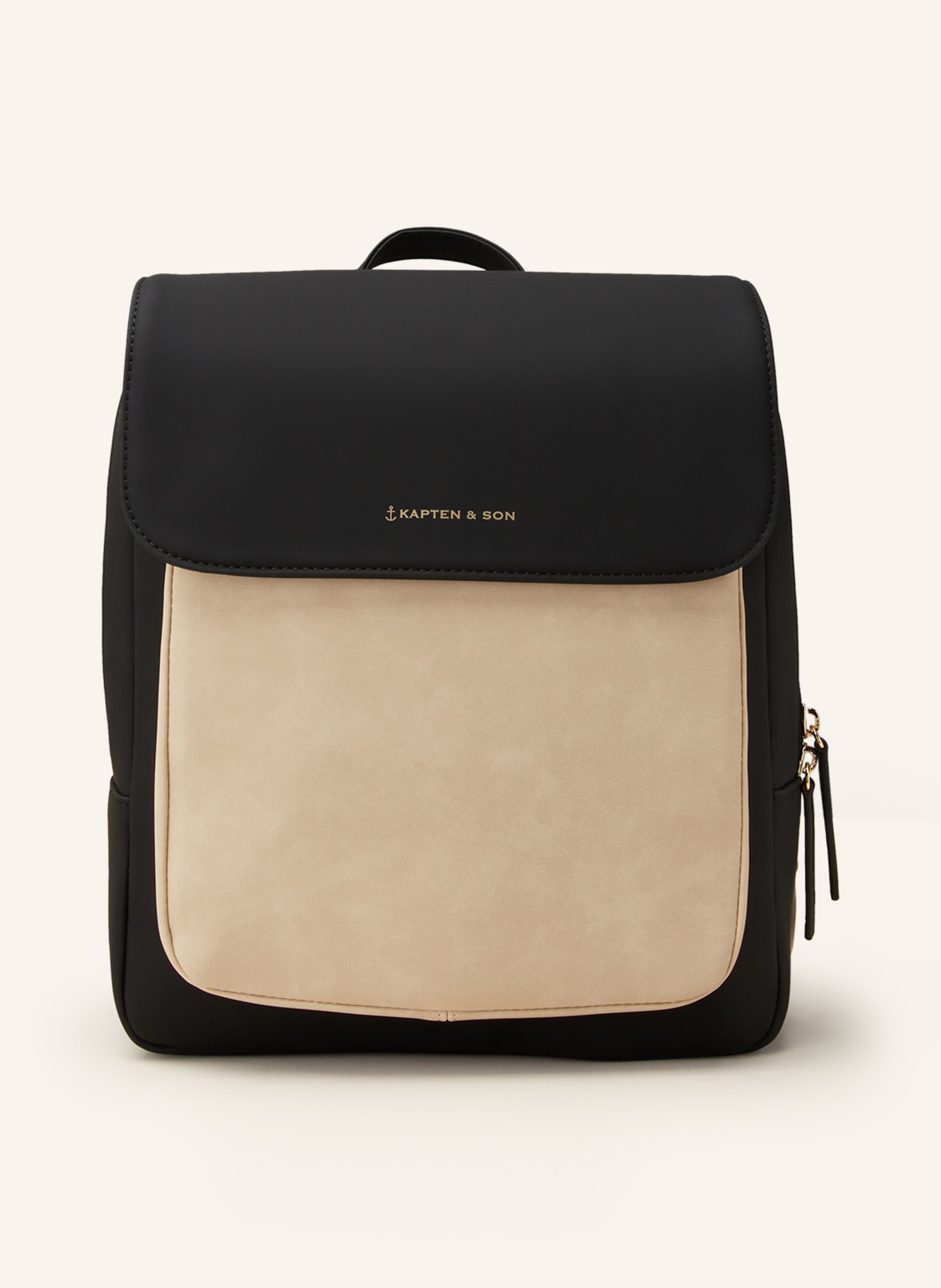 KAPTEN & SON Backpack TROMSO SMALL 9 l, Color: BLACK/ CREAM (Image 1)