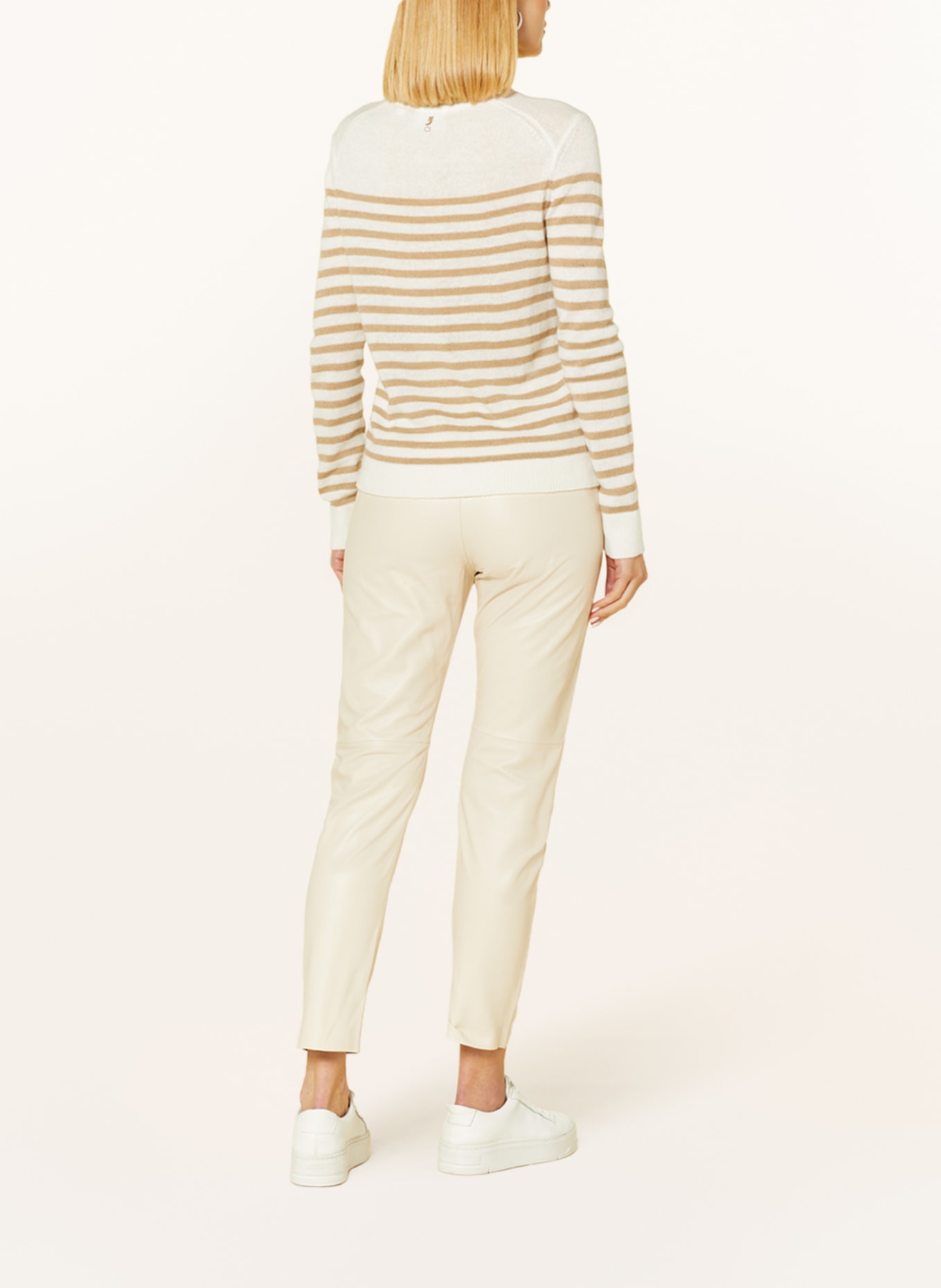 comma casual identity Sweater, Color: WHITE/ BROWN (Image 3)