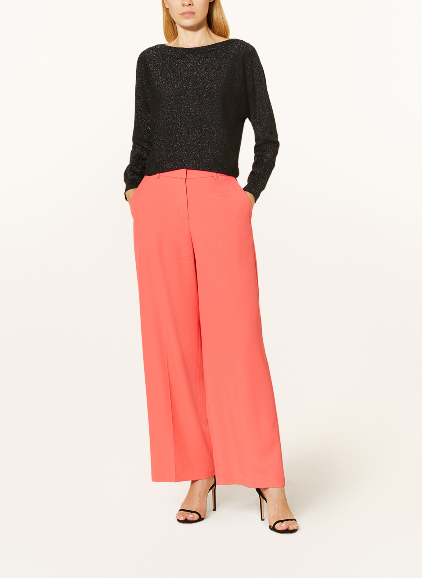 comma Sweater with glitter thread, Color: BLACK/ GRAY (Image 2)