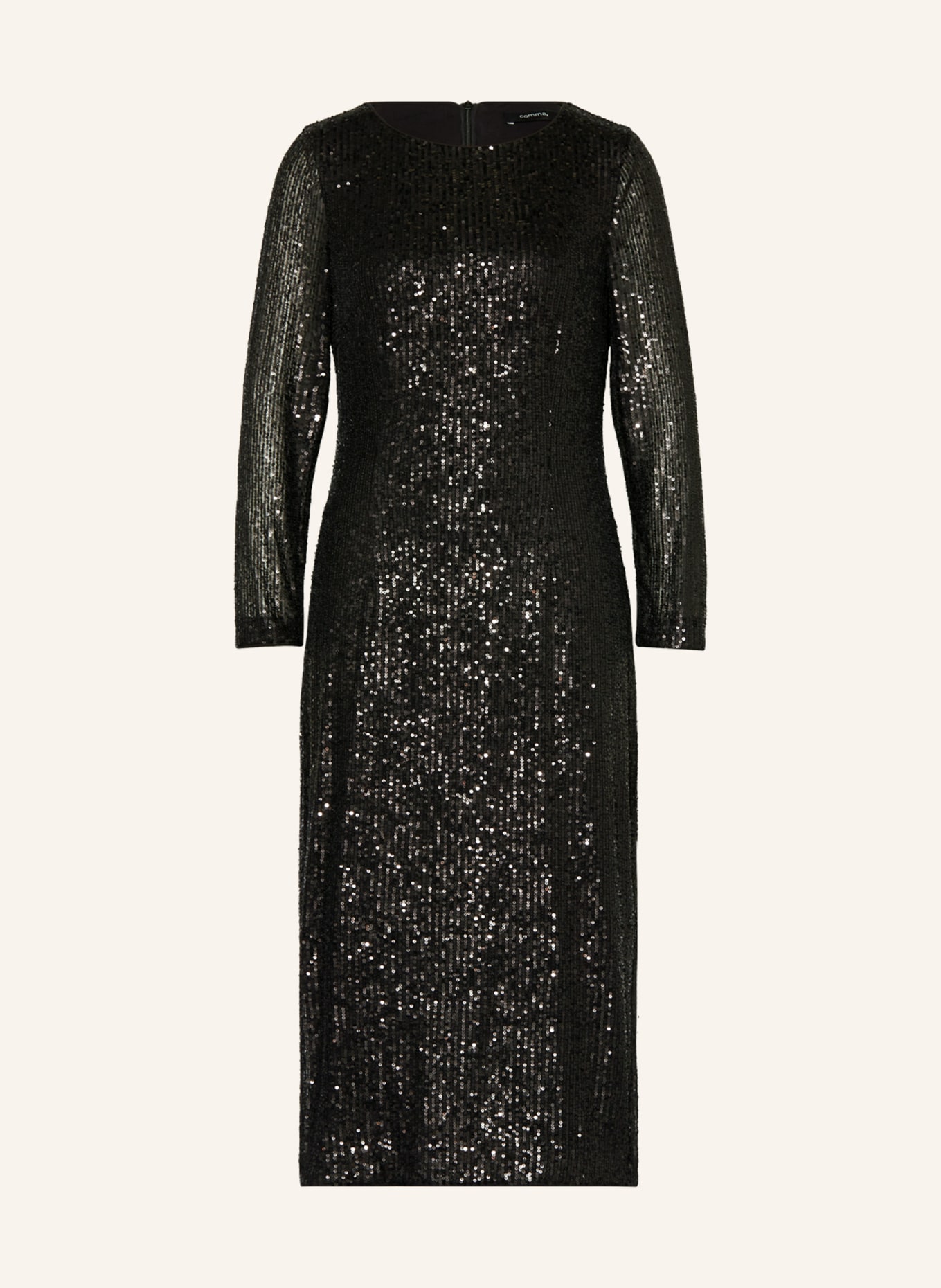 comma Dress with sequins, Color: BLACK (Image 1)
