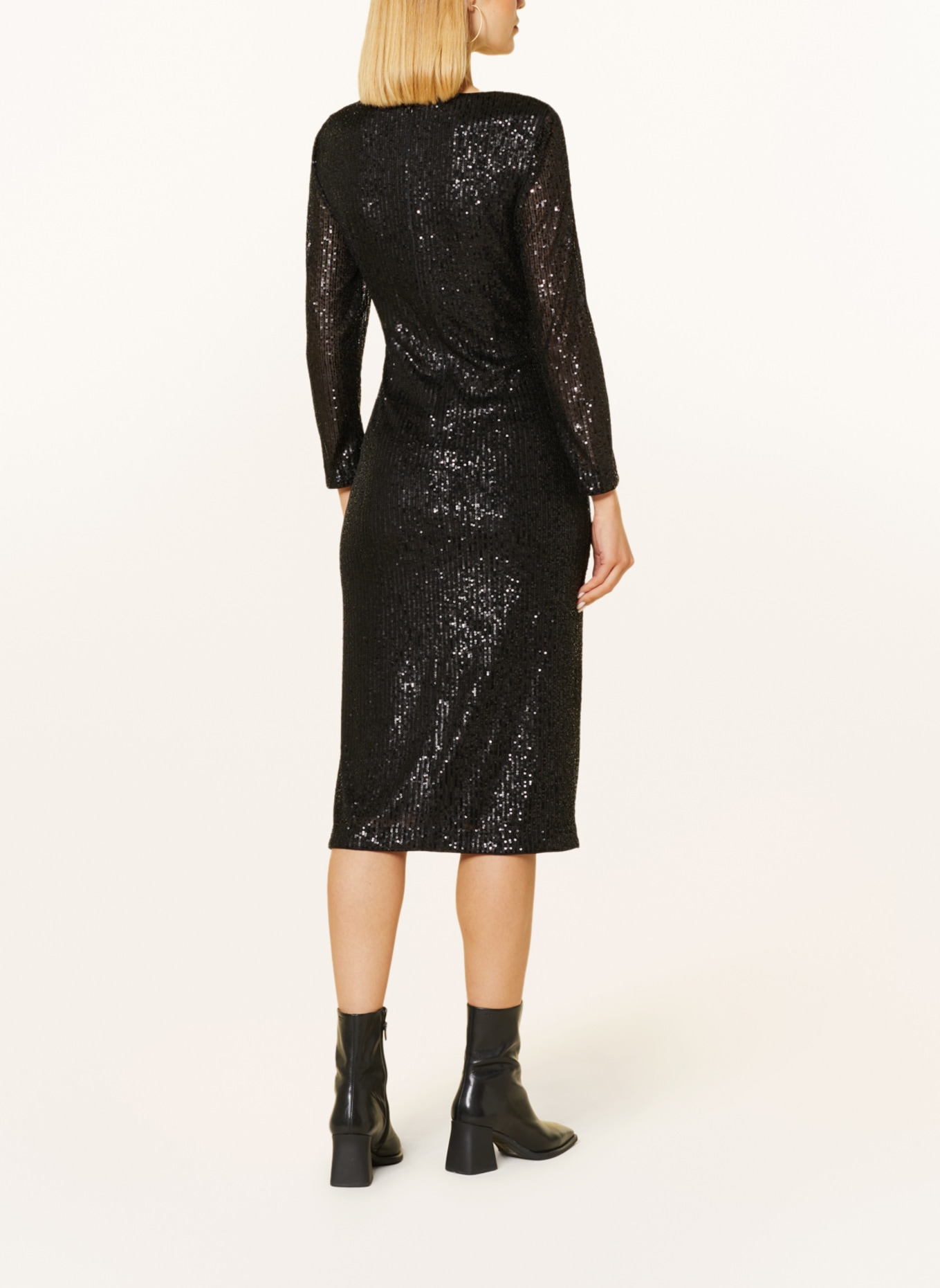 comma Dress with sequins, Color: BLACK (Image 3)