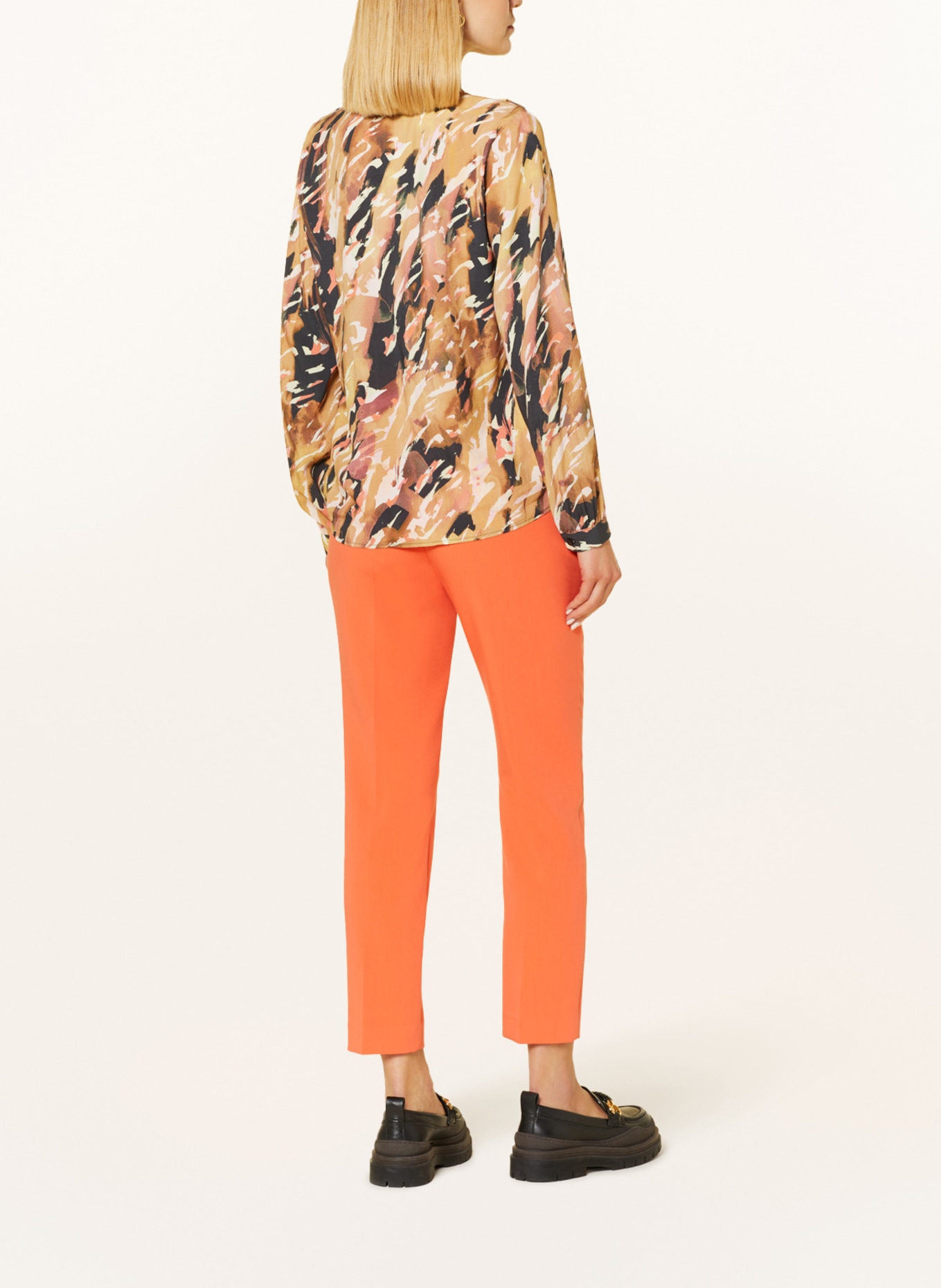comma Shirt blouse, Color: BLACK/ BROWN/ SALMON (Image 3)
