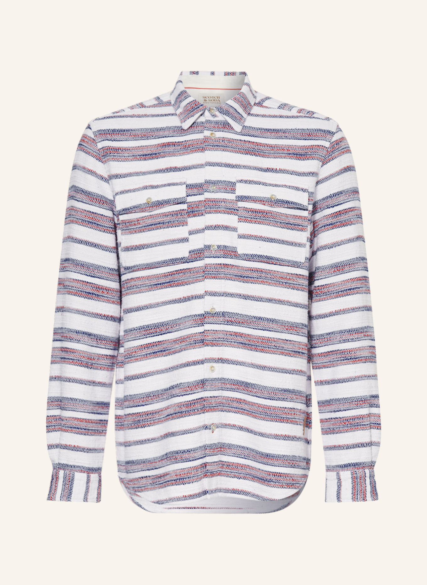 SCOTCH & SODA Shirt comfort fit, Color: WHITE/ BLUE/ RED (Image 1)