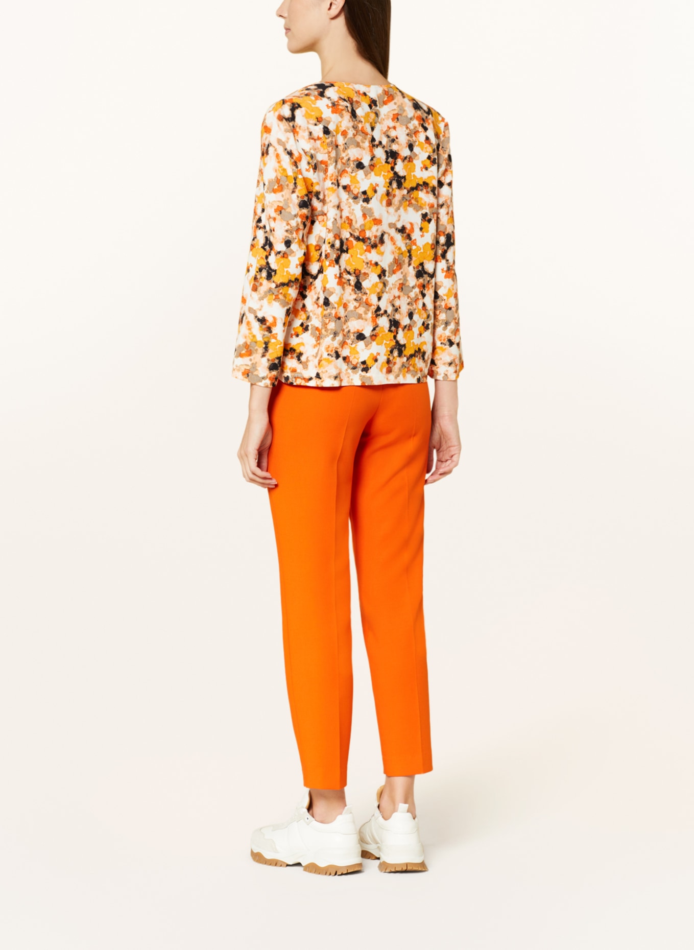 s.Oliver BLACK LABEL Shirt blouse, Color: ORANGE/ CREAM (Image 3)