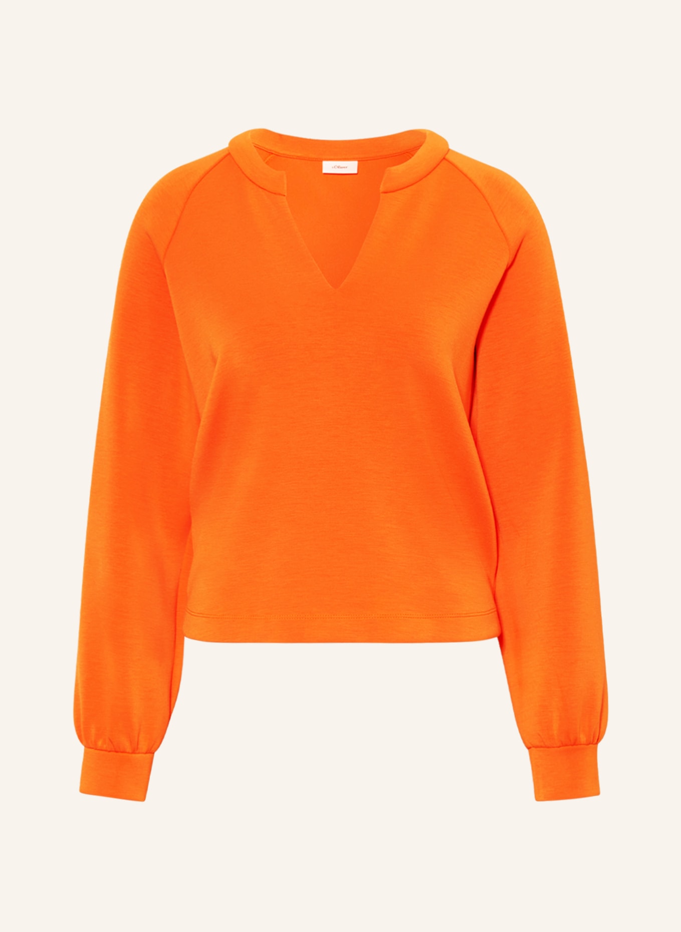 Sweatshirt in LABEL BLACK orange s.Oliver