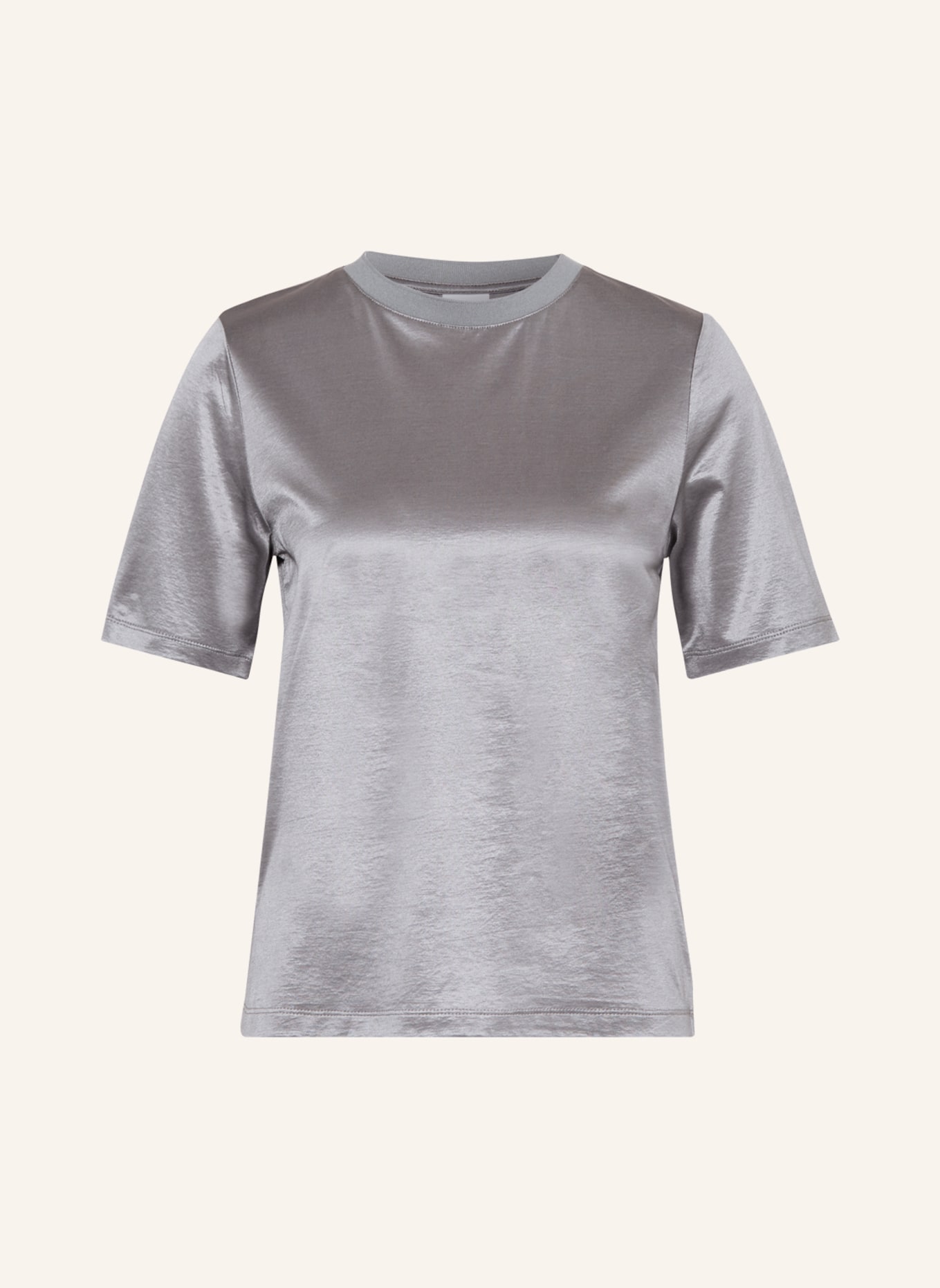 s.Oliver BLACK LABEL Satin T-shirt in gray | T-Shirts