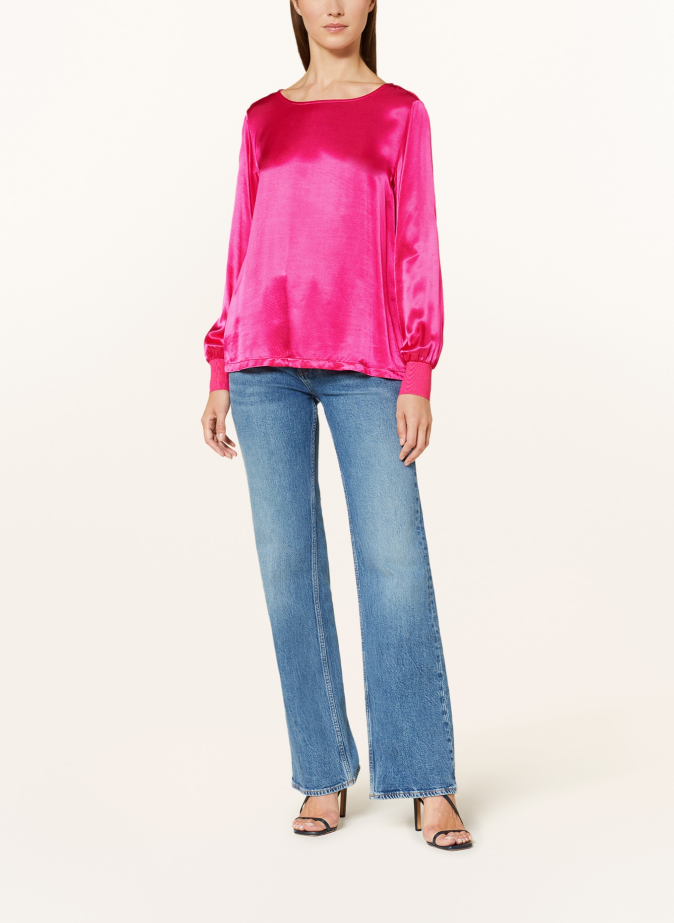 s.Oliver BLACK LABEL Shirt blouse in satin, Color: PINK (Image 2)