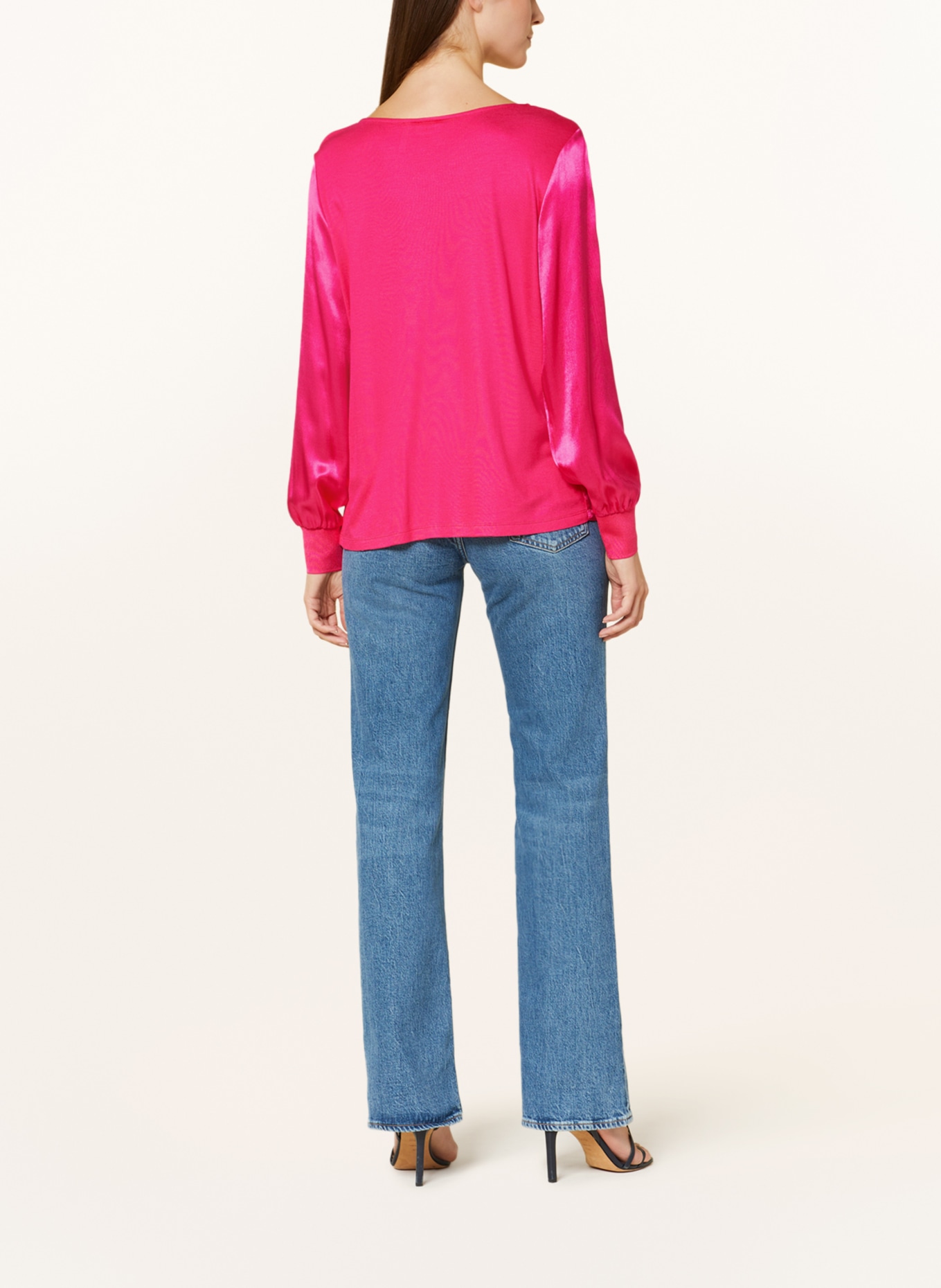 s.Oliver BLACK LABEL Shirt blouse in satin, Color: PINK (Image 3)