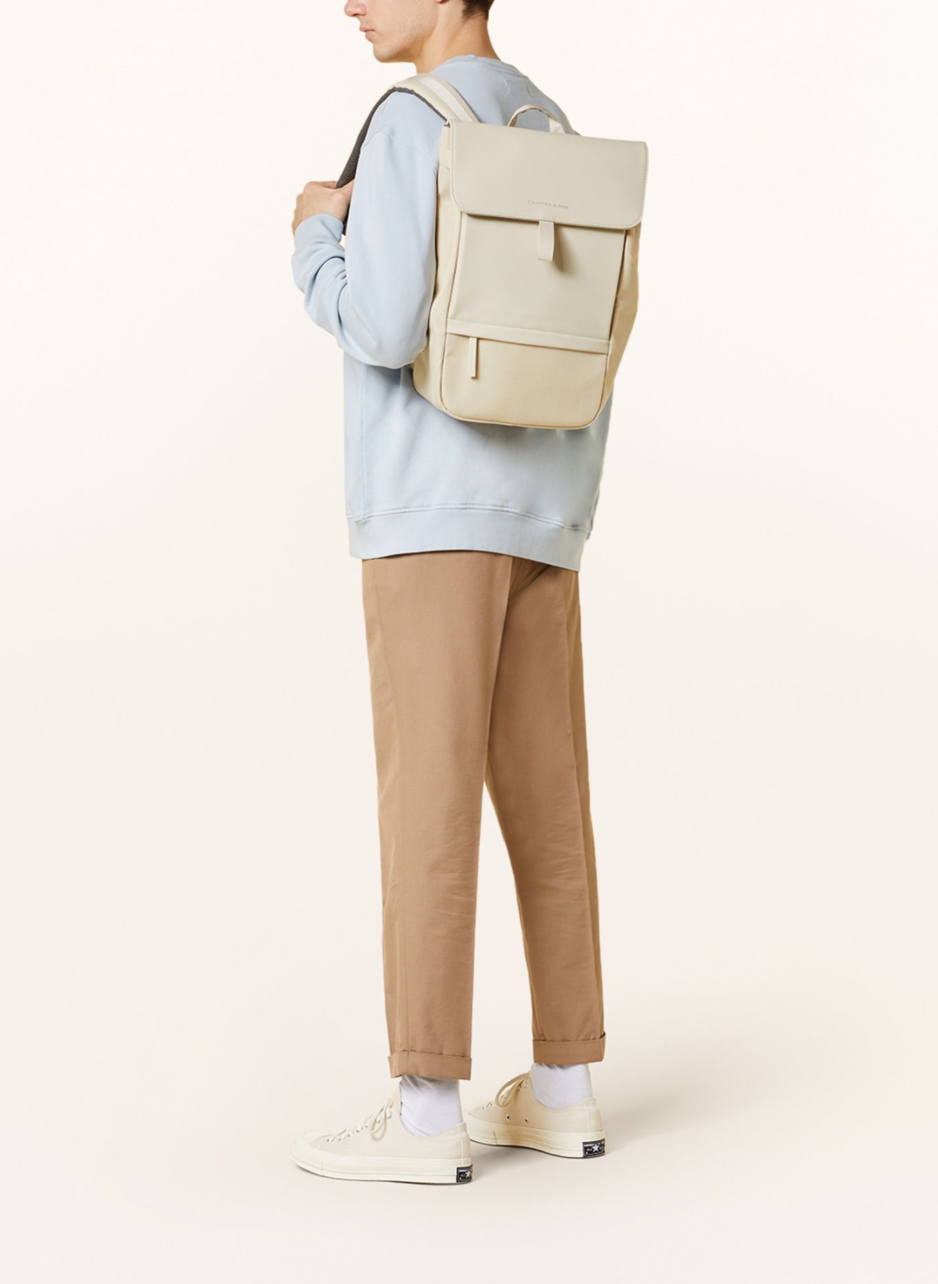 KAPTEN & SON Backpack FYN 14 l with laptop compartment, Color: CREAM (Image 4)