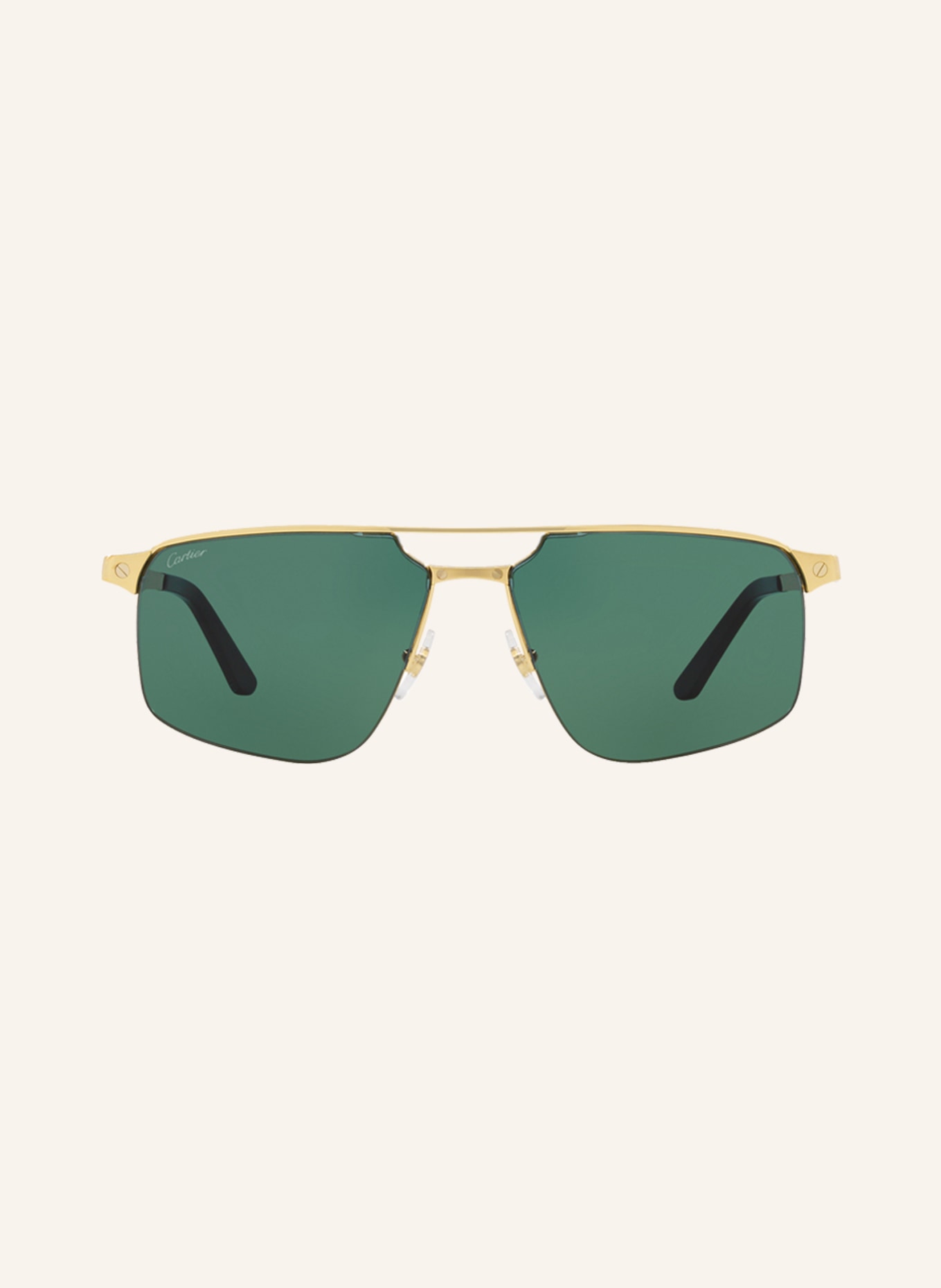 Cartier Sunglasses CT0385S, Color: 2300J1 - GOLD/ DARK GREEN (Image 2)