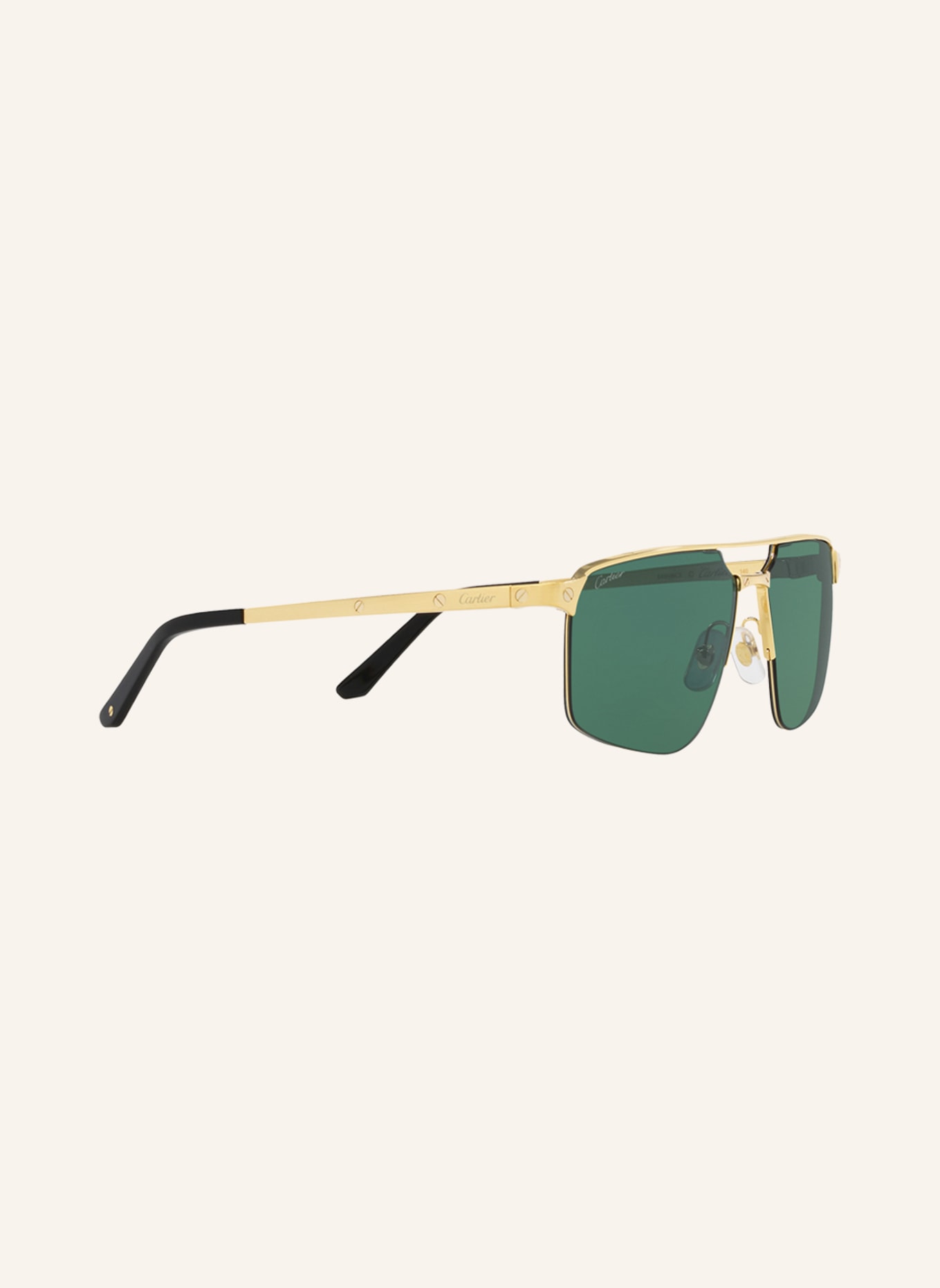 Cartier Sunglasses CT0385S, Color: 2300J1 - GOLD/ DARK GREEN (Image 3)