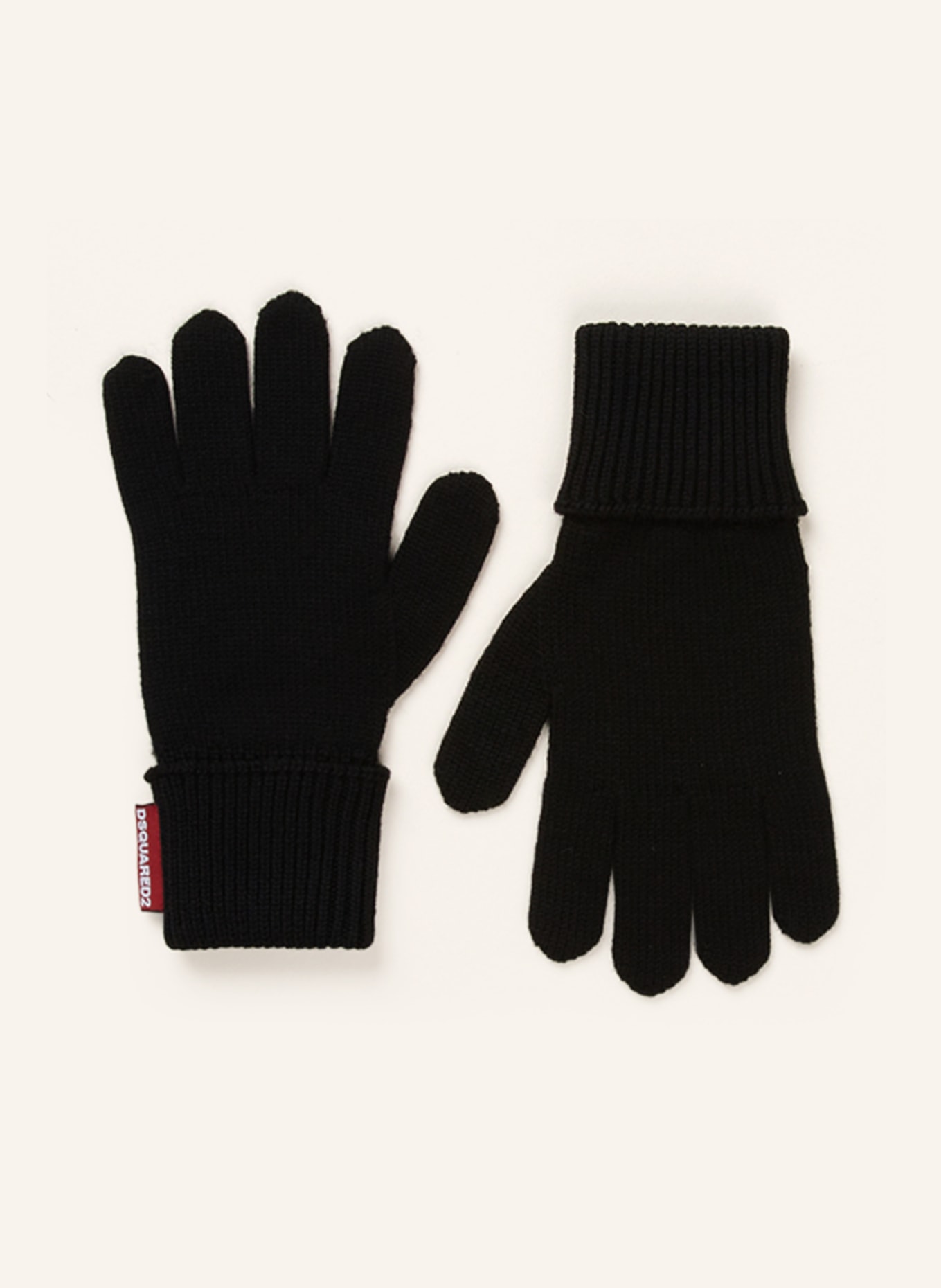 DSQUARED2 Set: Beanie and gloves, Color: BLACK (Image 3)