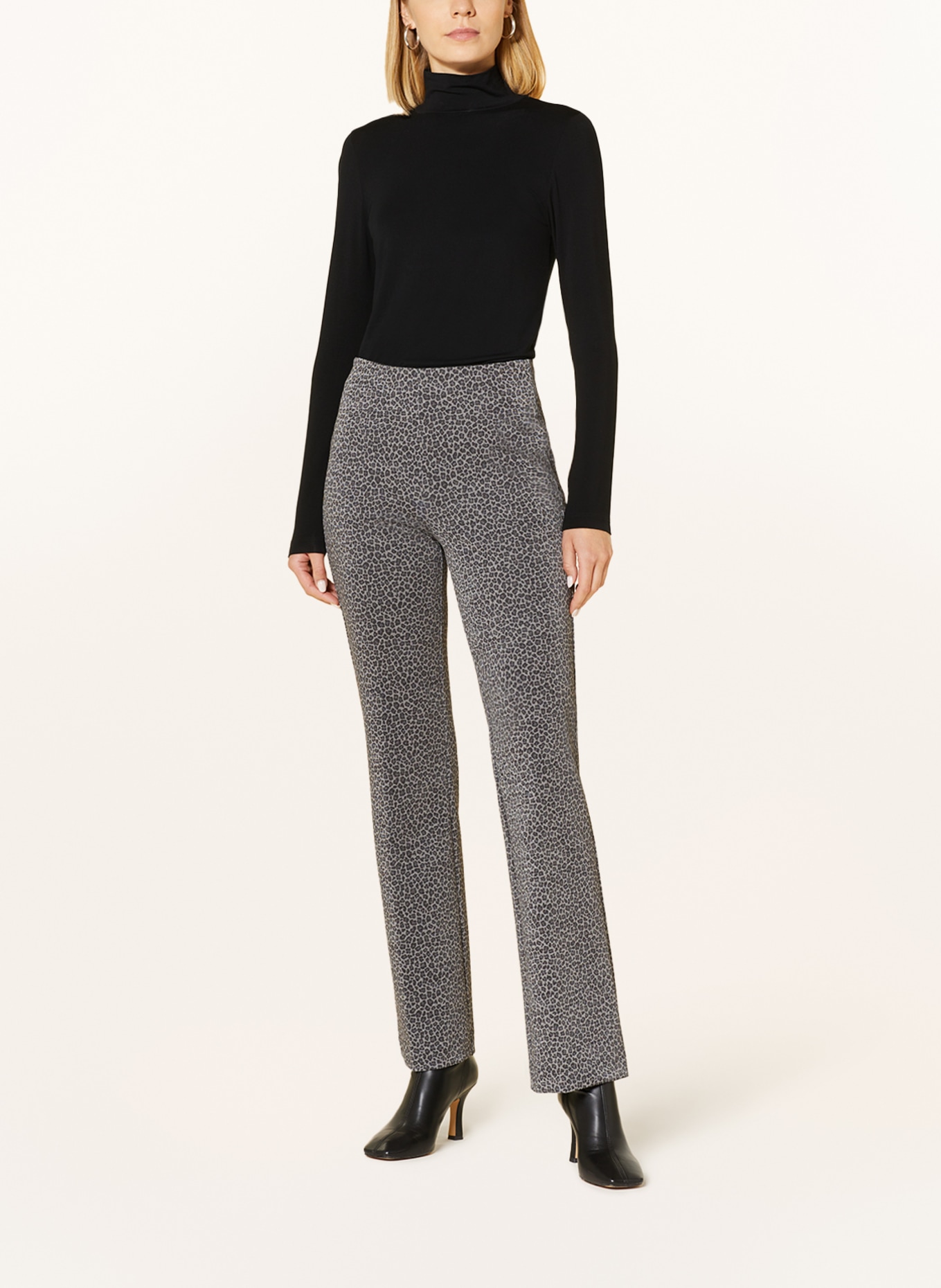 MAC Trousers FLARE with glitter thread, Color: BLACK/ GRAY (Image 2)