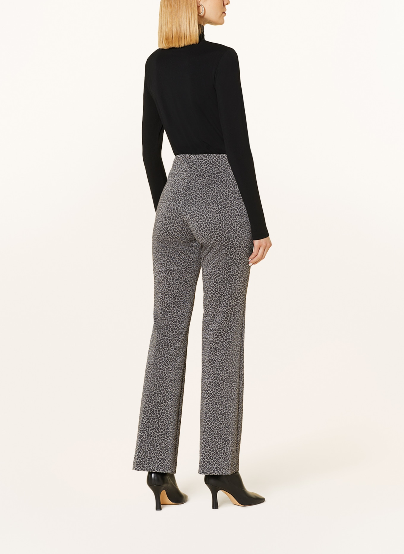 MAC Trousers FLARE with glitter thread, Color: BLACK/ GRAY (Image 3)