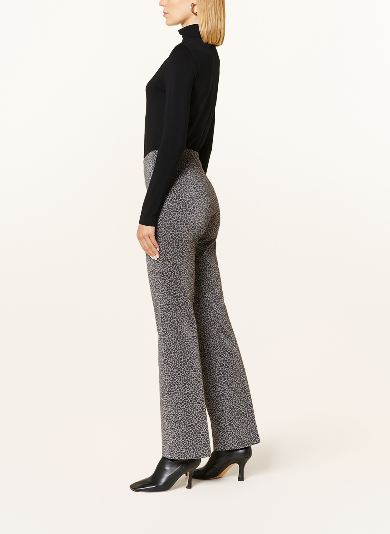 MAC Trousers FLARE with glitter thread, Color: BLACK/ GRAY (Image 4)
