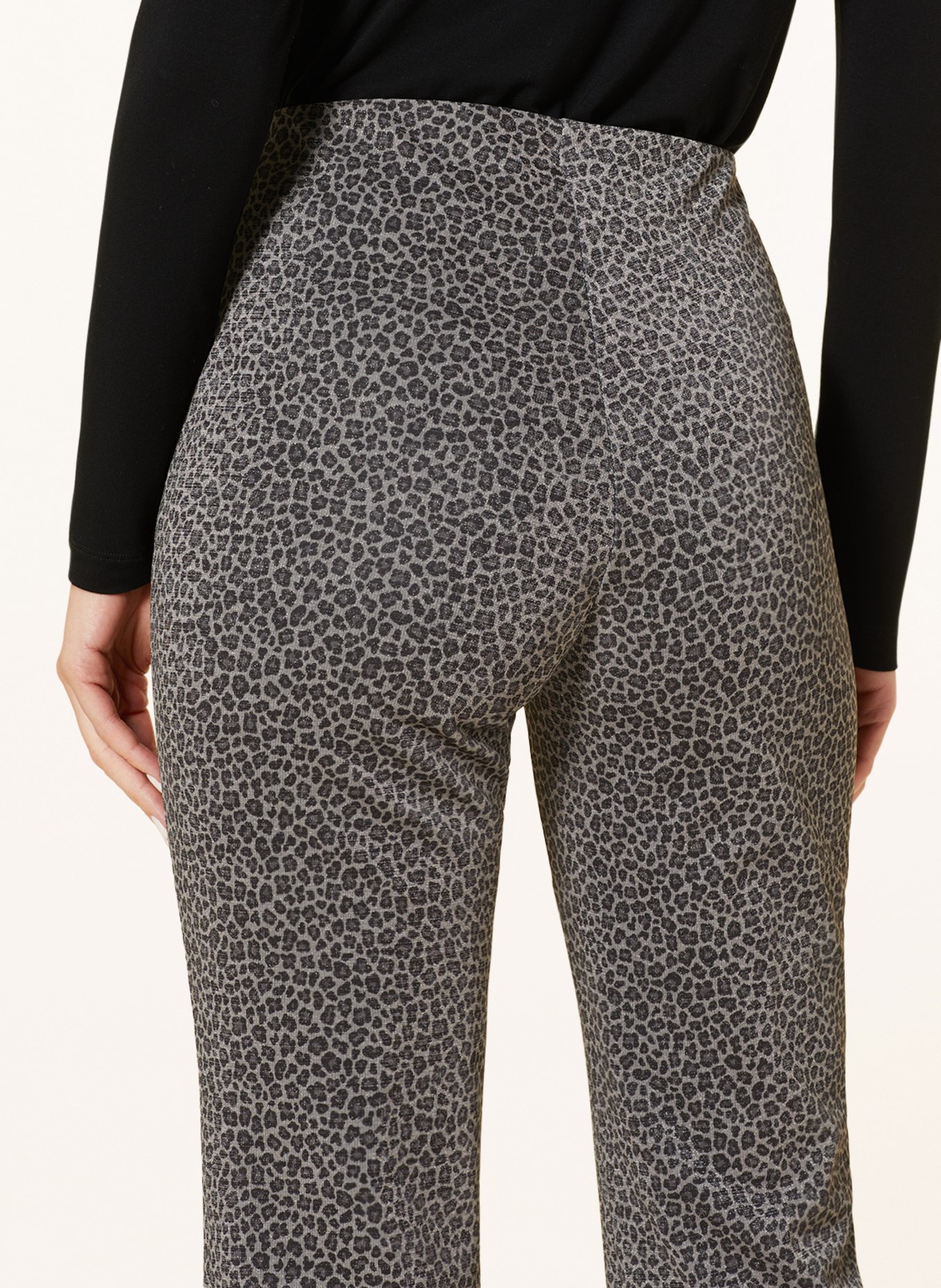 MAC Trousers FLARE with glitter thread, Color: BLACK/ GRAY (Image 5)