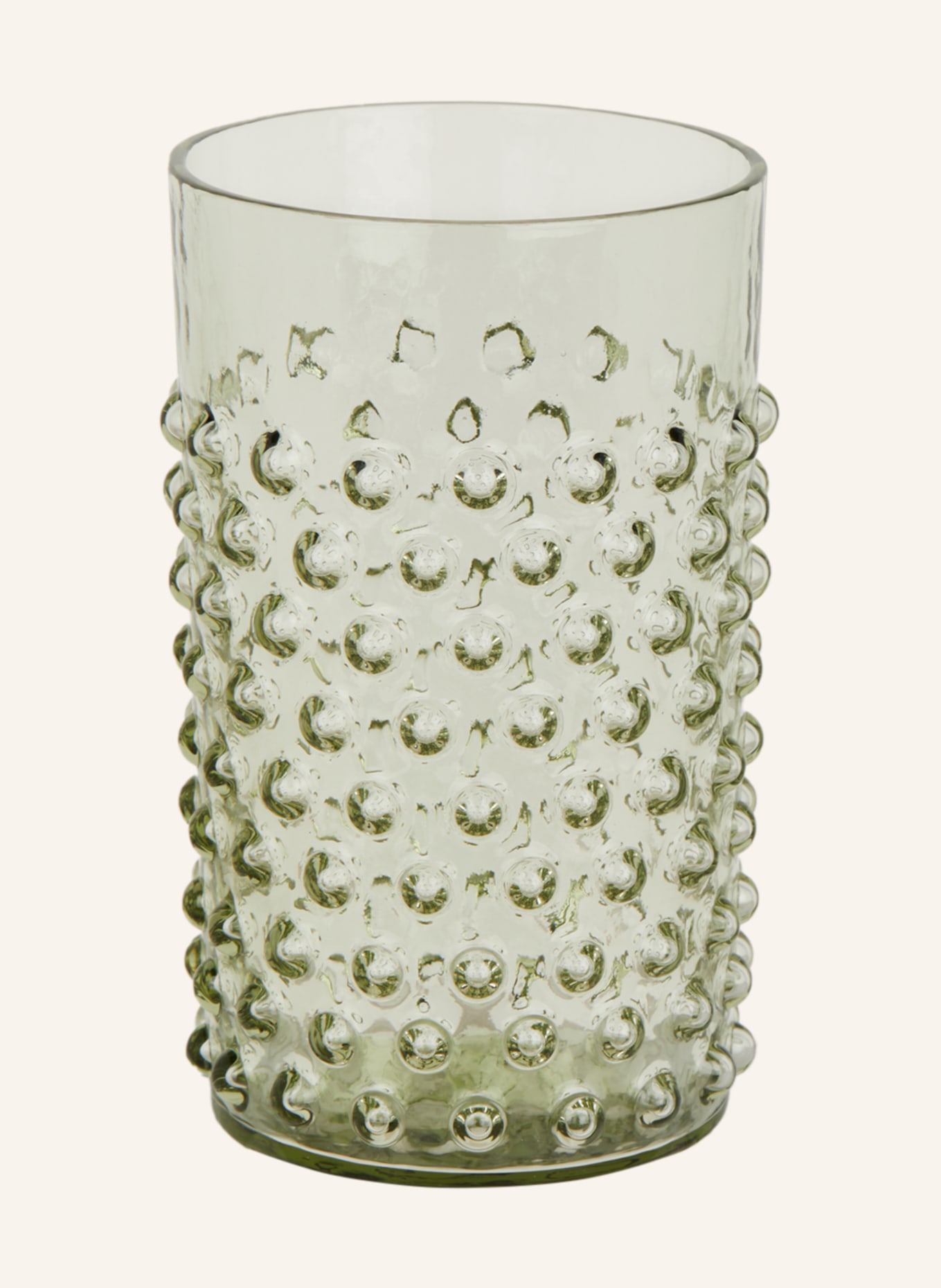 ANNA VON LIPA Set of 6 drinking glasses HOBNAIL, Color: OLIVE (Image 2)