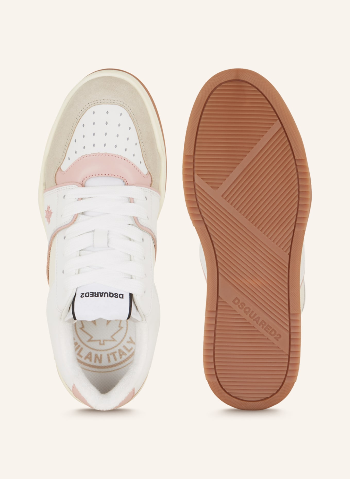 DSQUARED2 Sneakers, Color: WHITE/ BEIGE/ PINK (Image 5)