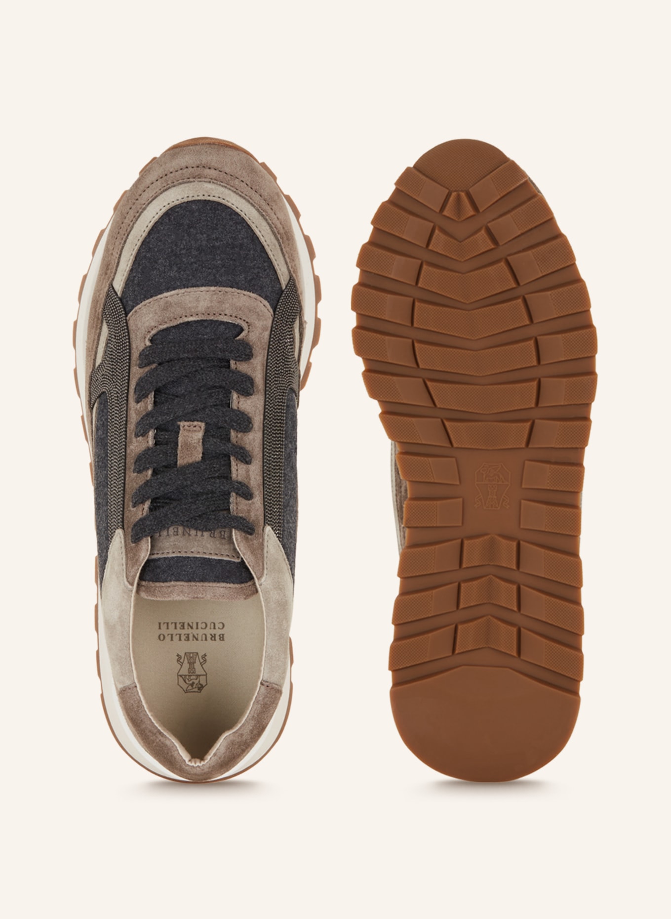BRUNELLO CUCINELLI Sneakers, Color: DARK GRAY/ GRAY/ LIGHT GRAY (Image 5)