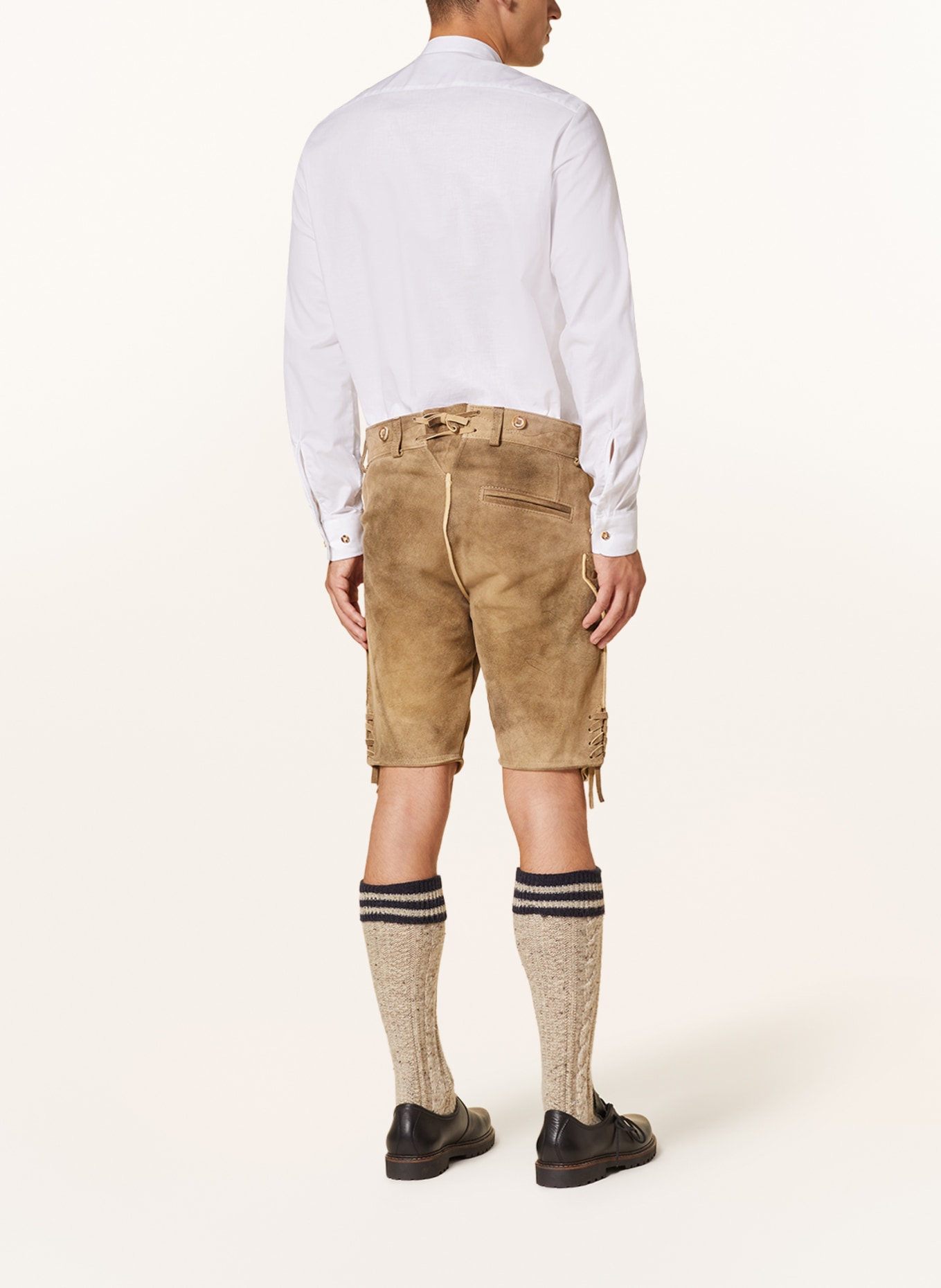 OSTARRICHI Spodnie skórzane w stylu ludowym HERZOG, Kolor: BRĄZOWY/ SZARONIEBIESKI (Obrazek 3)